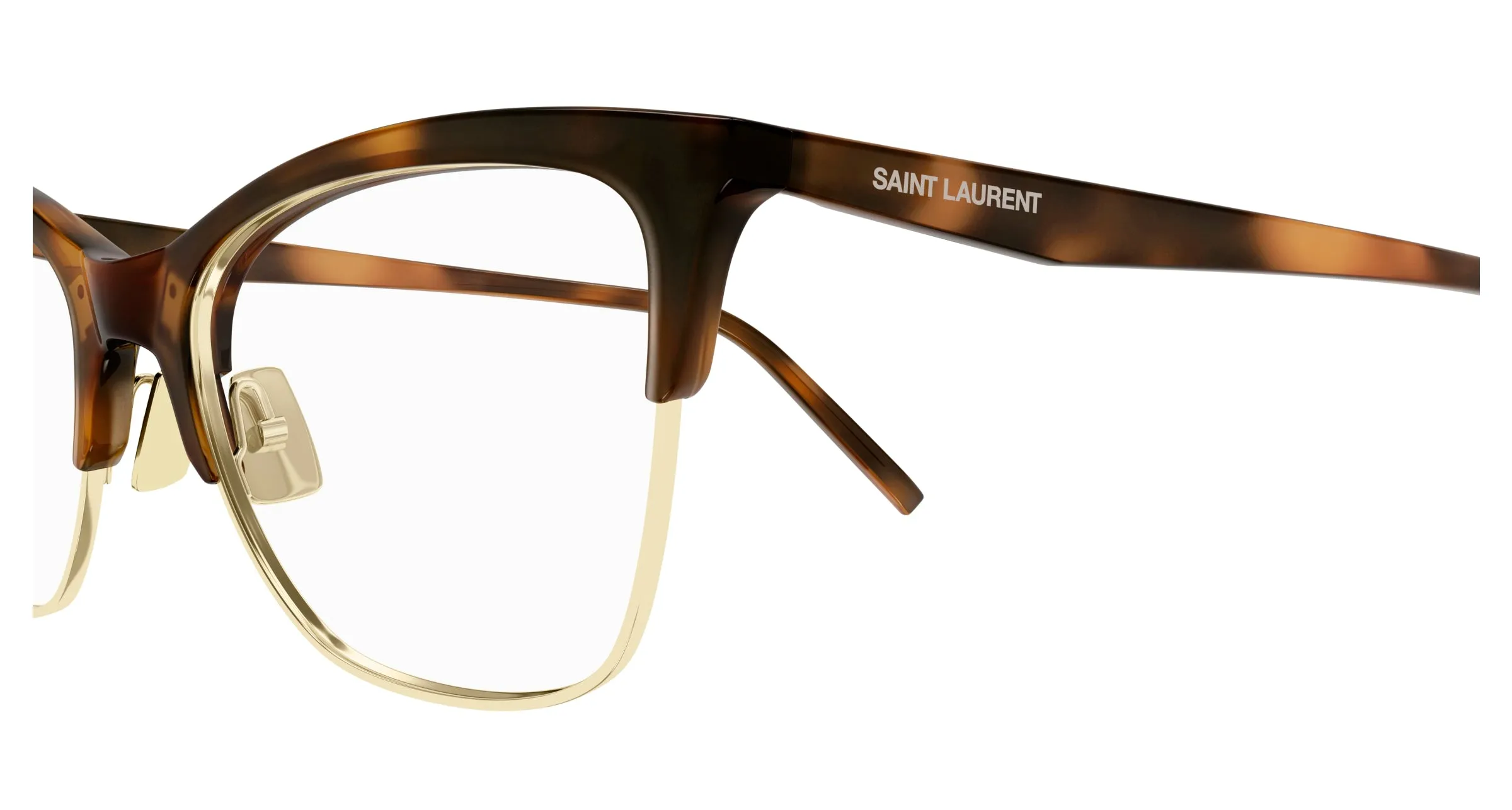 SAINT LAURENT SL 769 001 Montature da vista Bio-iniettato Havana Trasparente Cat Eye ["Antiriflesso"] - immagine 3