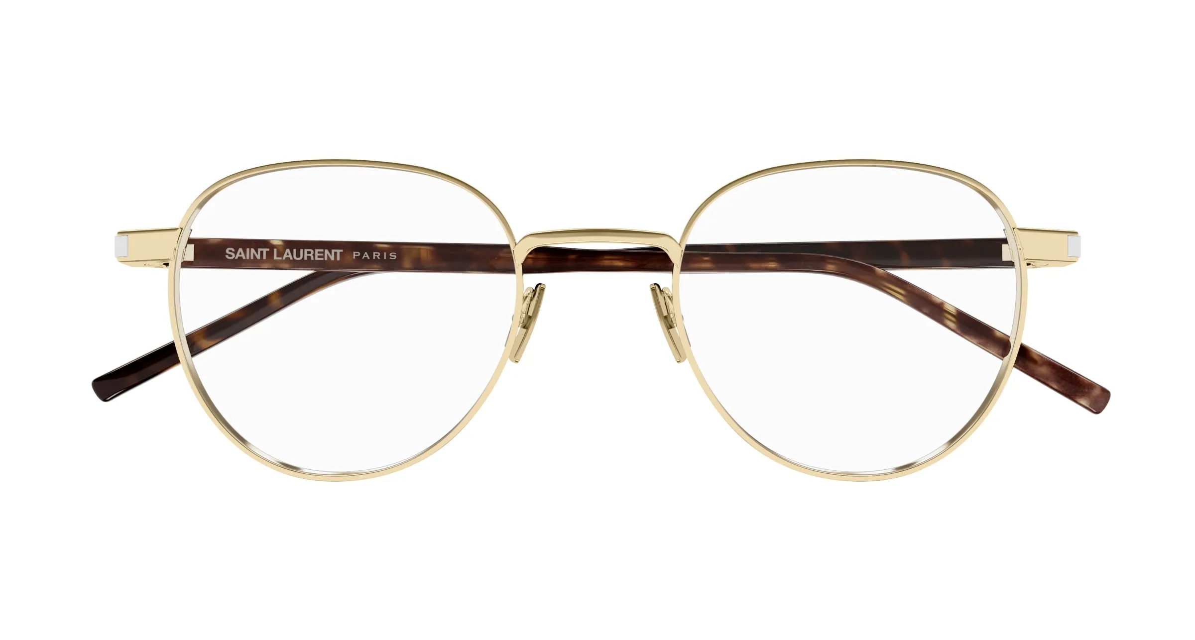 SAINT LAURENT SL 781 002 Montature da vista Metallo Oro Trasparente Rotonda - immagine 2