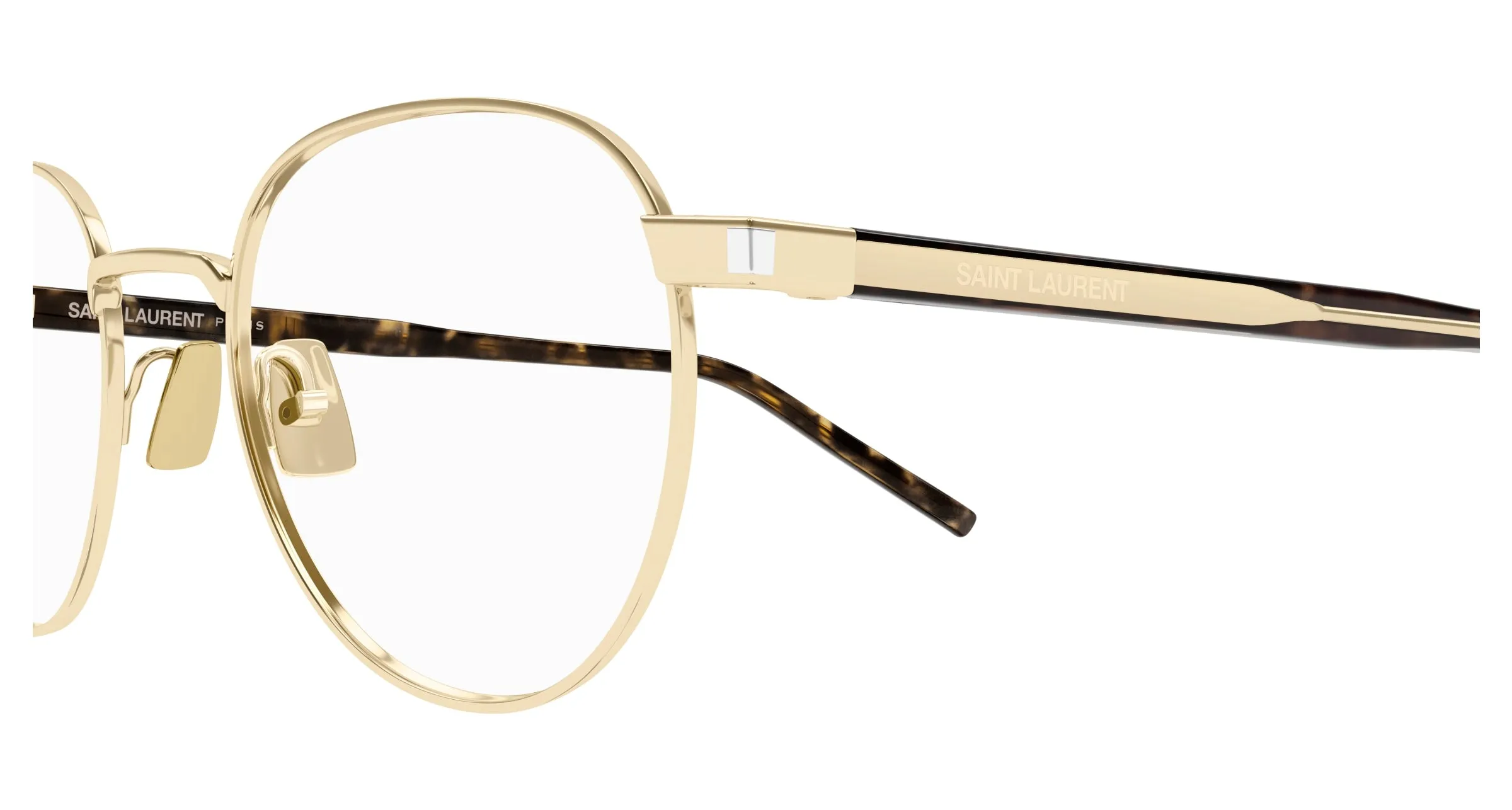 SAINT LAURENT SL 781 002 Montature da vista Metallo Oro Trasparente Rotonda - immagine 3