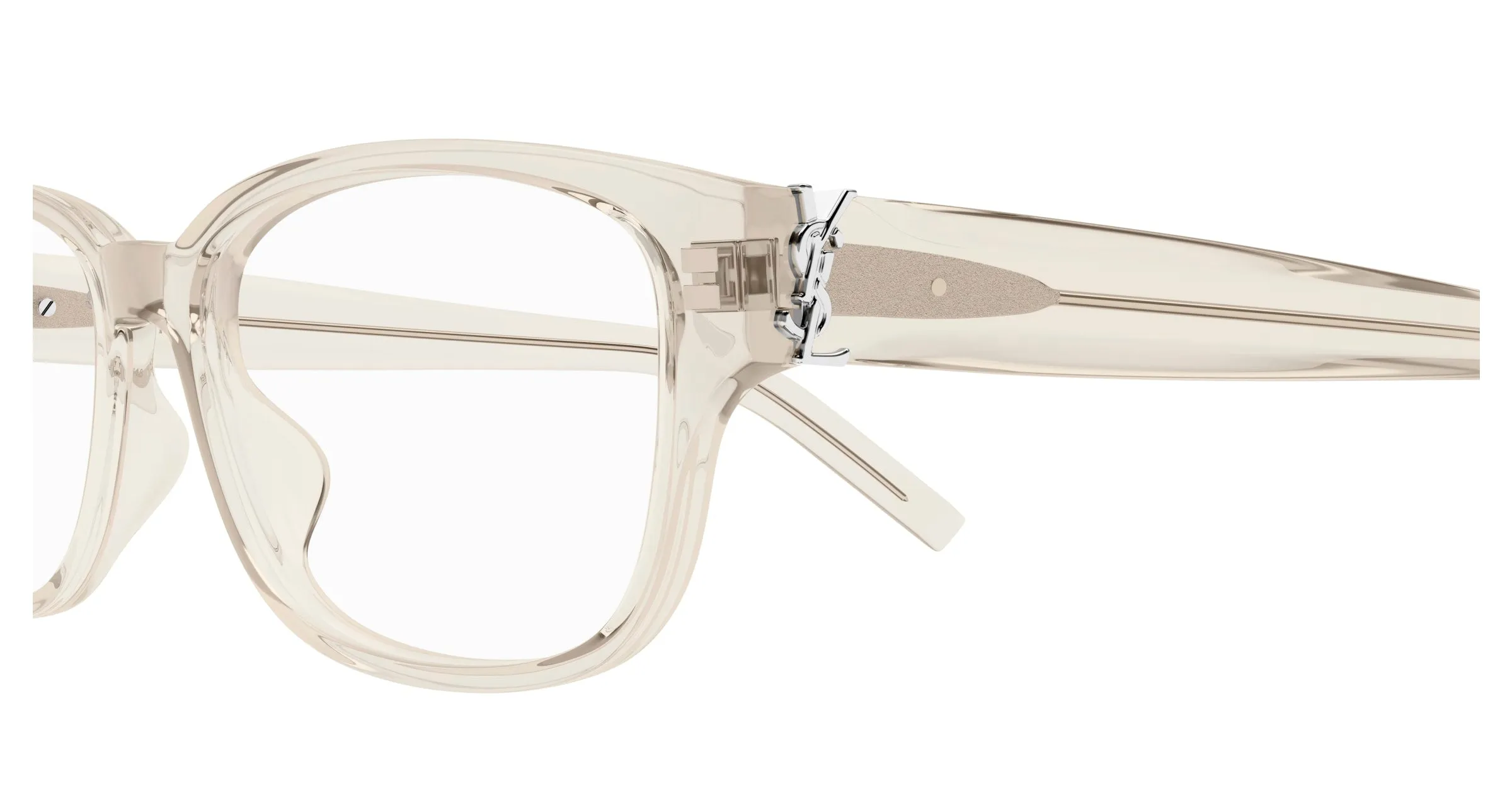 SAINT LAURENT SL M149/F 004 Montature da vista Acetato Beige Trasparente Squadrata - immagine 3
