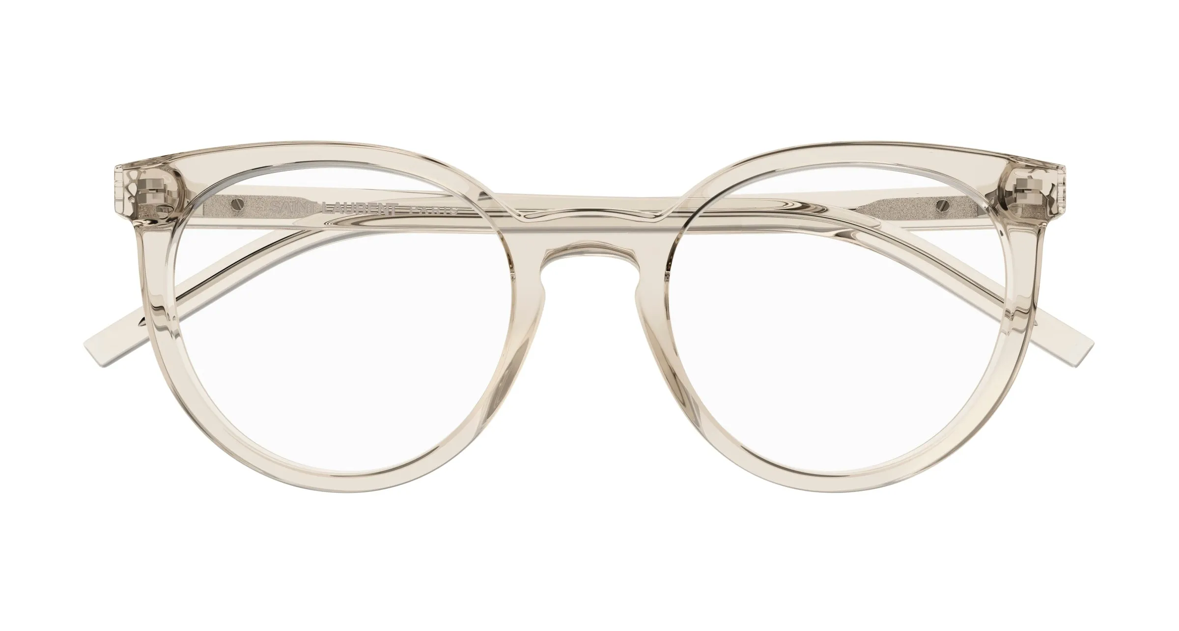 SAINT LAURENT SL M147 004 Montature da vista Acetato Beige Trasparente Cat Eye ["Antiriflesso"] - immagine 2