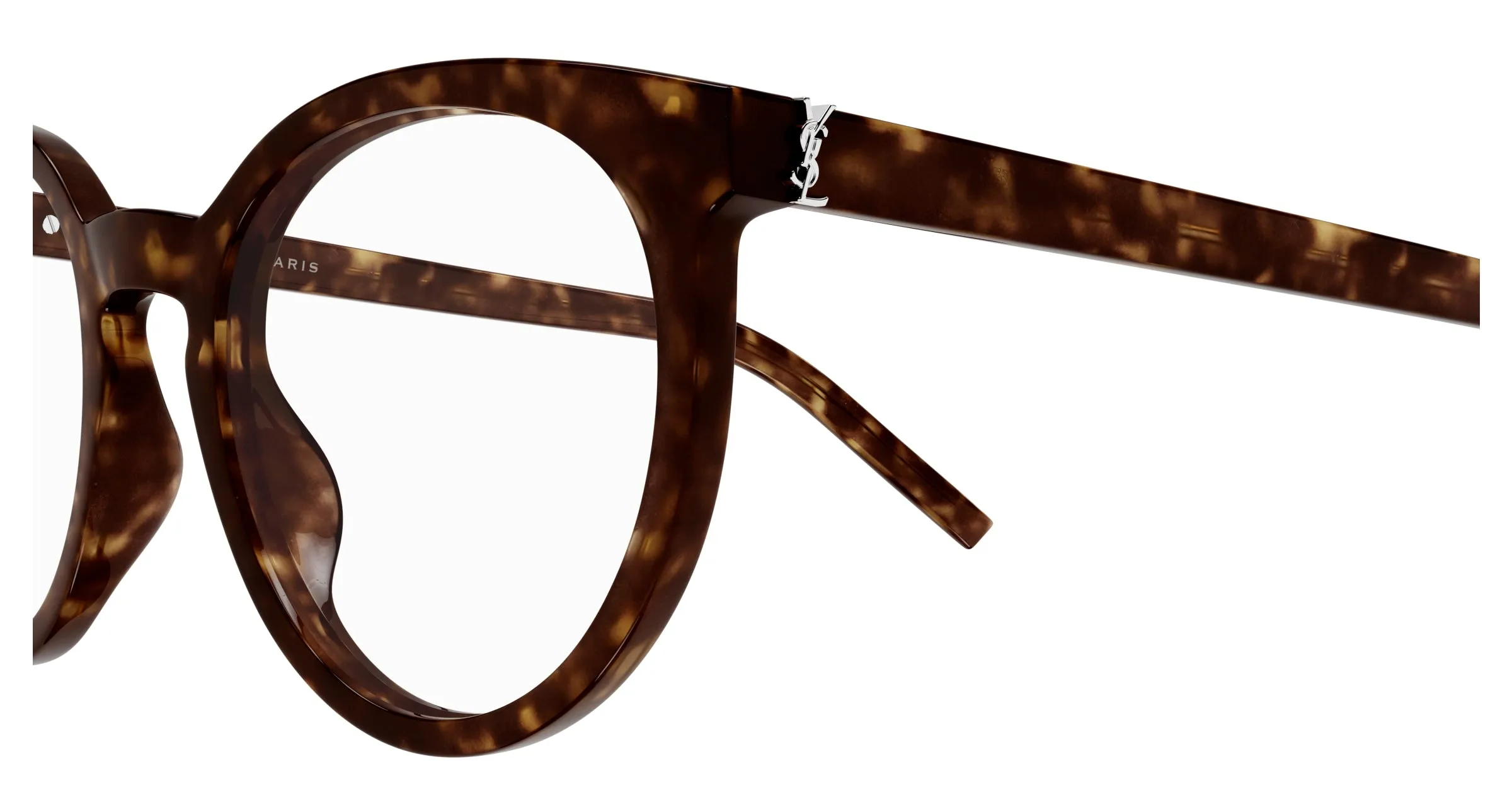 SAINT LAURENT SL M147 002 Montature da vista Acetato Havana Trasparente Cat Eye ["Antiriflesso"] - immagine 3