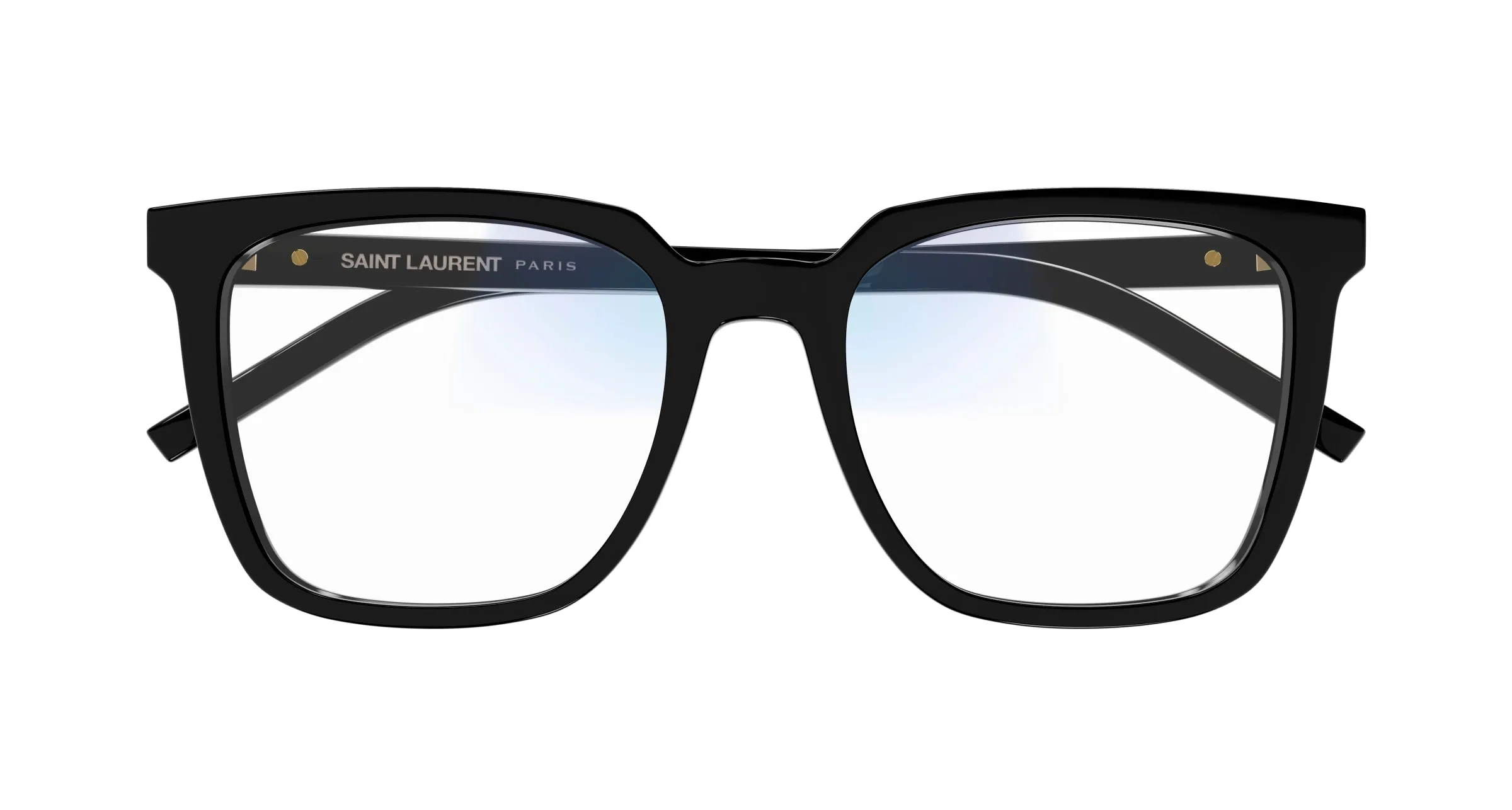 SAINT LAURENT SL M146 004 Occhiali da sole Acetato Nero Trasparente Squadrata Fotocromatico - immagine 2