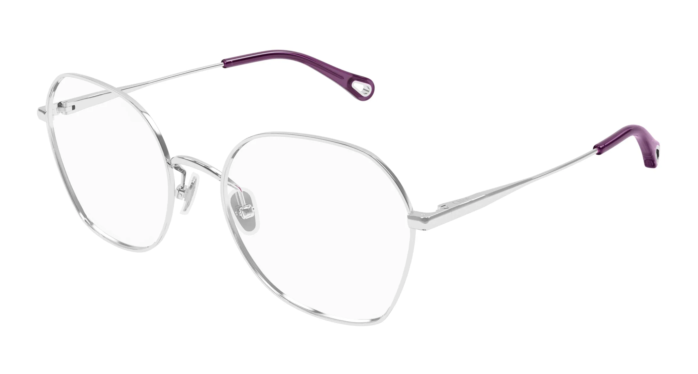 Chloé CH0320O 003 Montature da vista Metallo Argento Trasparente Squadrata - immagine 1