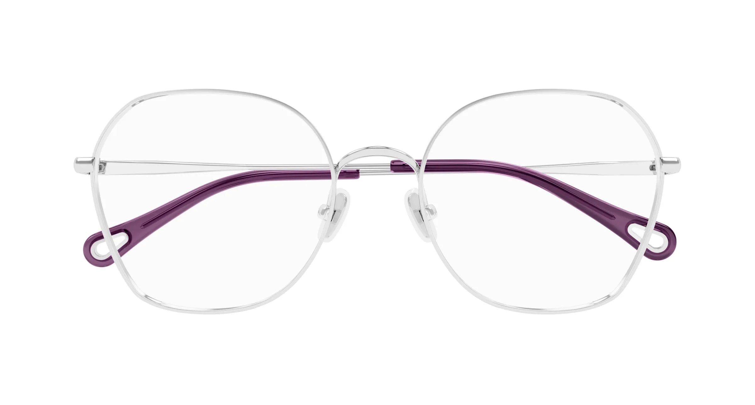 Chloé CH0320O 003 Montature da vista Metallo Argento Trasparente Squadrata - immagine 2