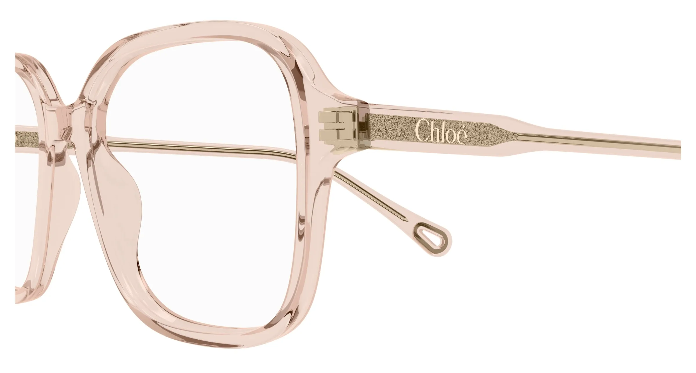 Chloé CH0313O 005 Montature da vista Acetato Rosa Trasparente Squadrata - immagine 3
