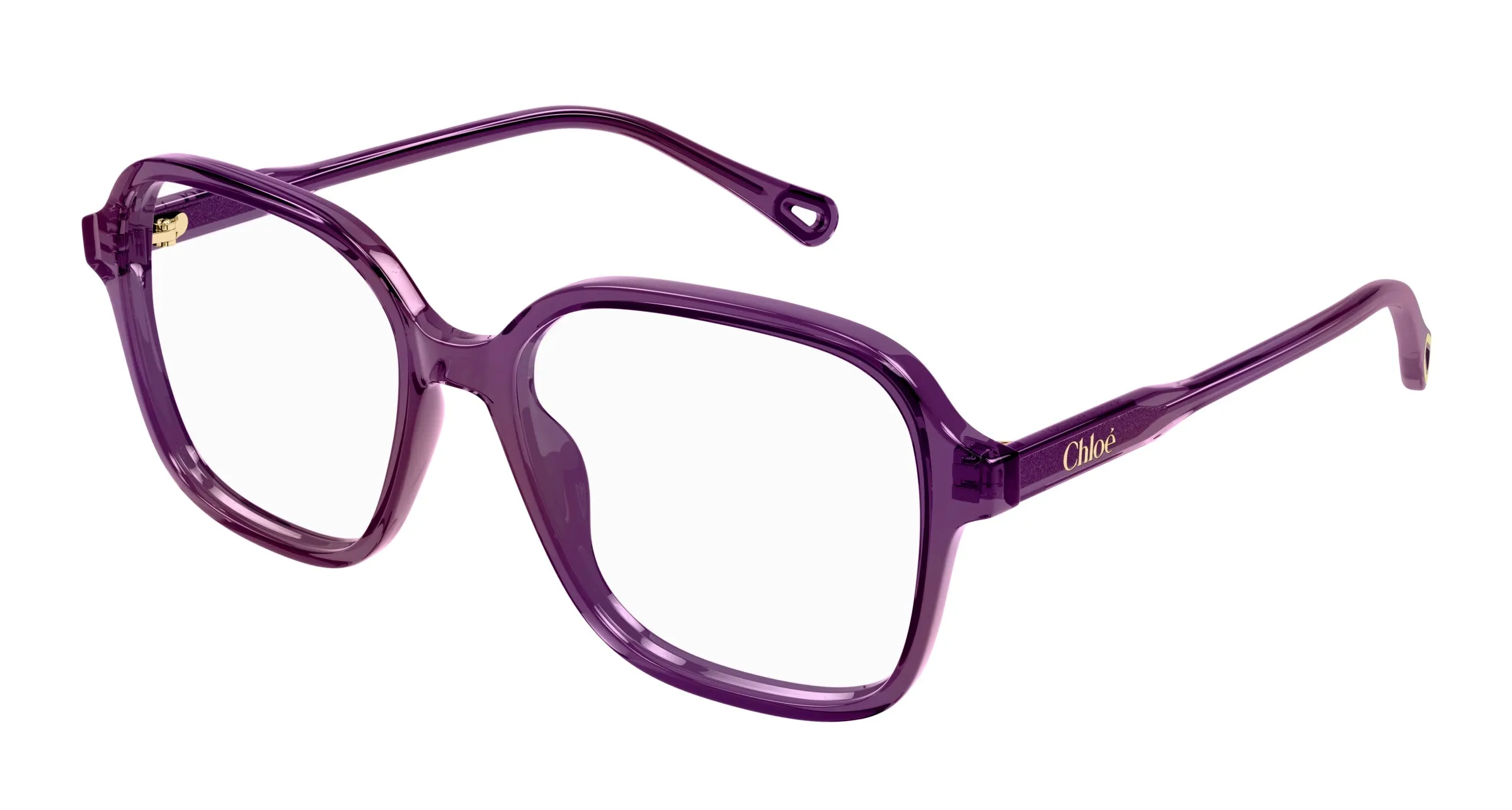 Chloé CH0313O 004 Montature da vista Acetato Bordeaux Trasparente Squadrata - immagine 1