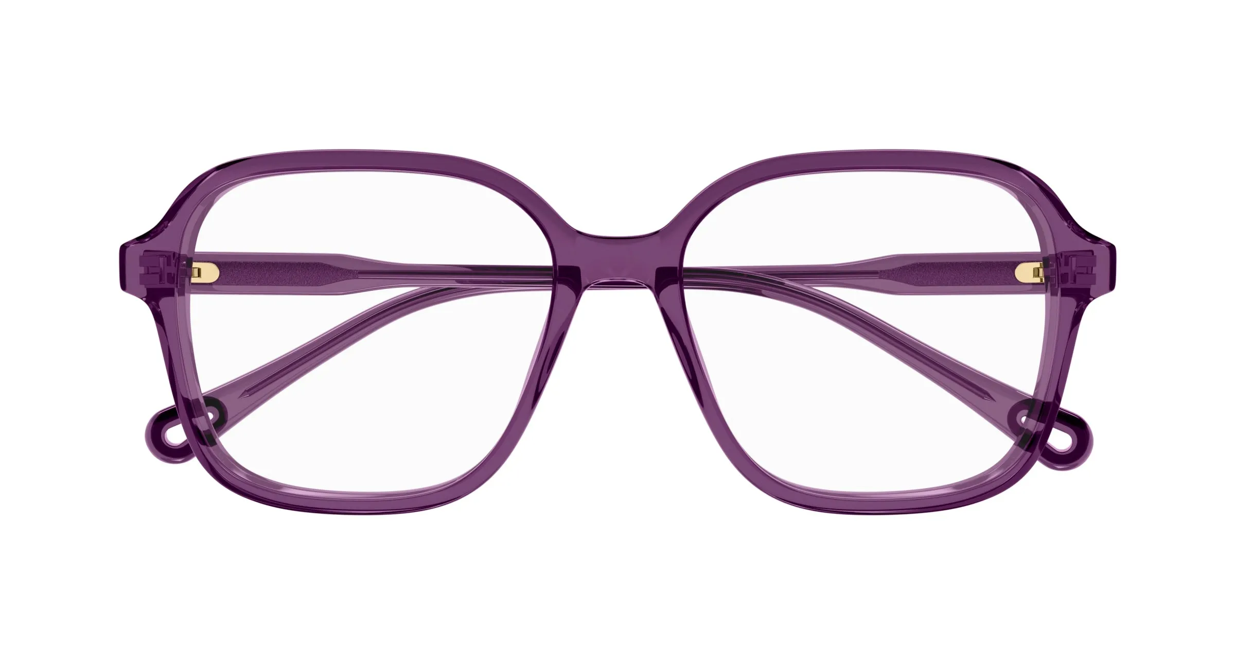 Chloé CH0313O 004 Montature da vista Acetato Bordeaux Trasparente Squadrata - immagine 2