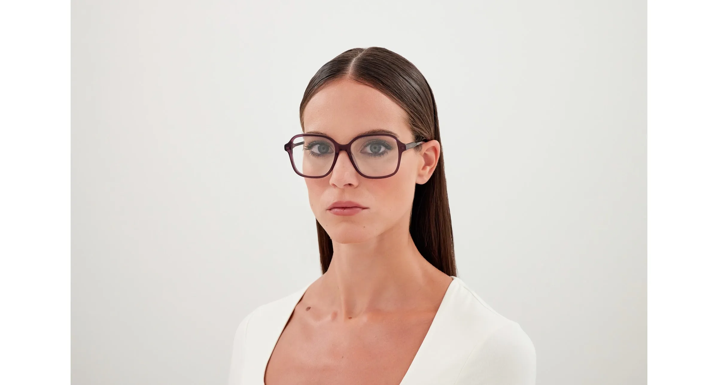 Chloé CH0313O 004 Montature da vista Acetato Bordeaux Trasparente Squadrata - immagine 4