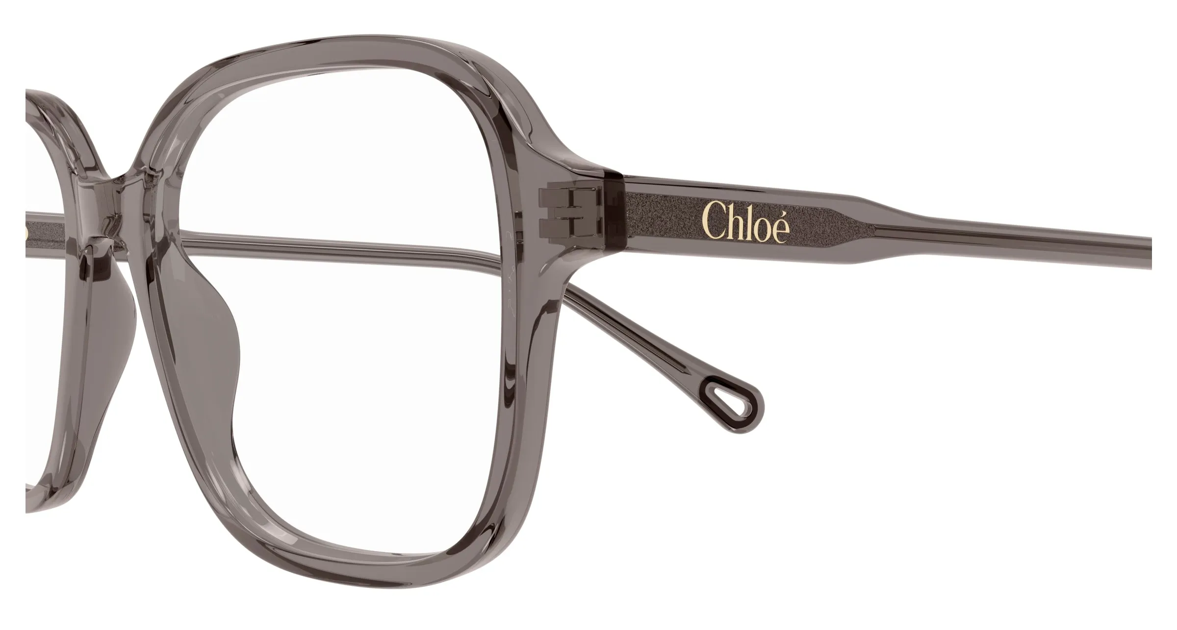 Chloé CH0313O 003 Montature da vista Acetato Grigio Trasparente Squadrata - immagine 3