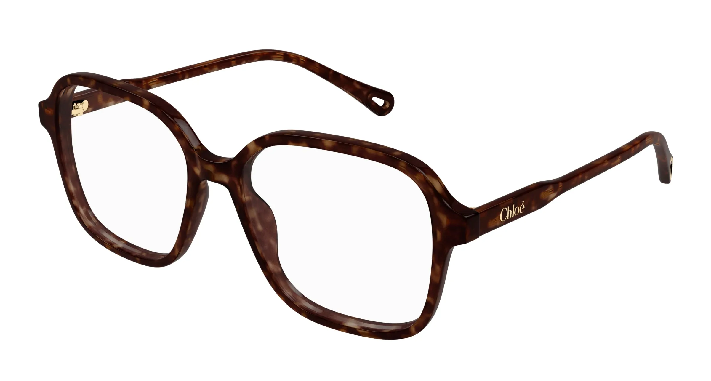 Chloé CH0313O 002 Montature da vista Acetato Havana Trasparente Squadrata - immagine 1