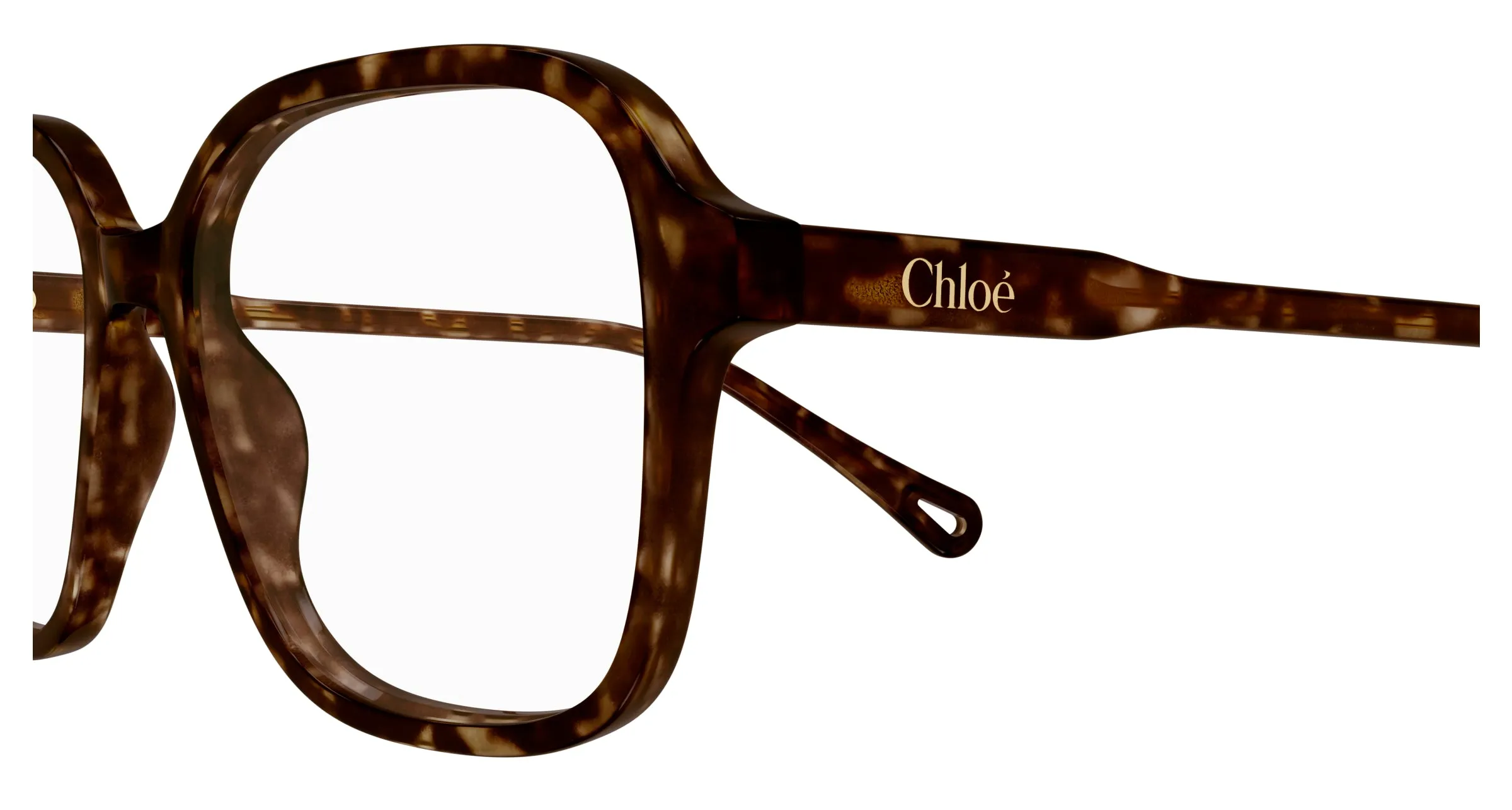 Chloé CH0313O 002 Montature da vista Acetato Havana Trasparente Squadrata - immagine 3