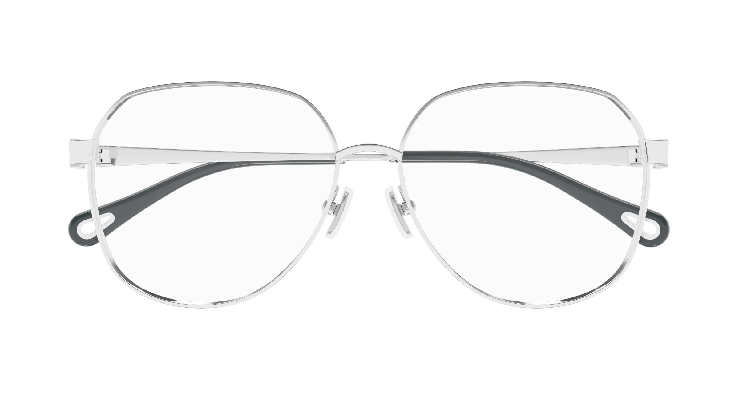 Chloé CH0307O 002 Montature da vista Metallo Argento Trasparente Rotonda - immagine 2