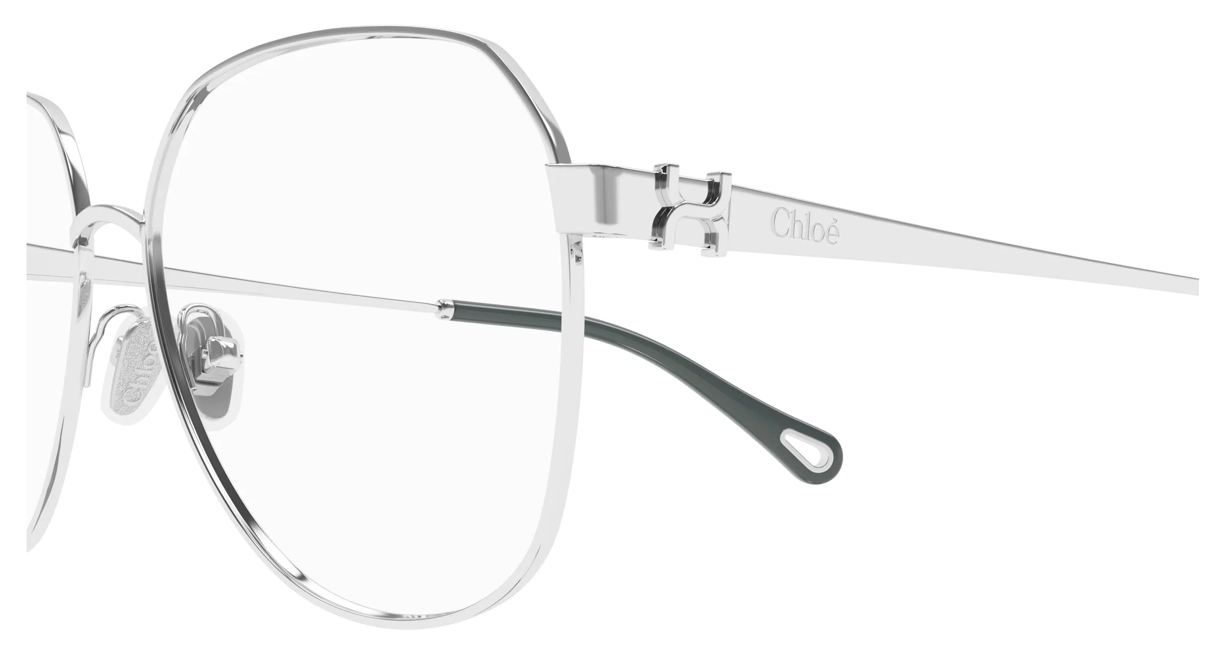 Chloé CH0307O 002 Montature da vista Metallo Argento Trasparente Rotonda - immagine 3