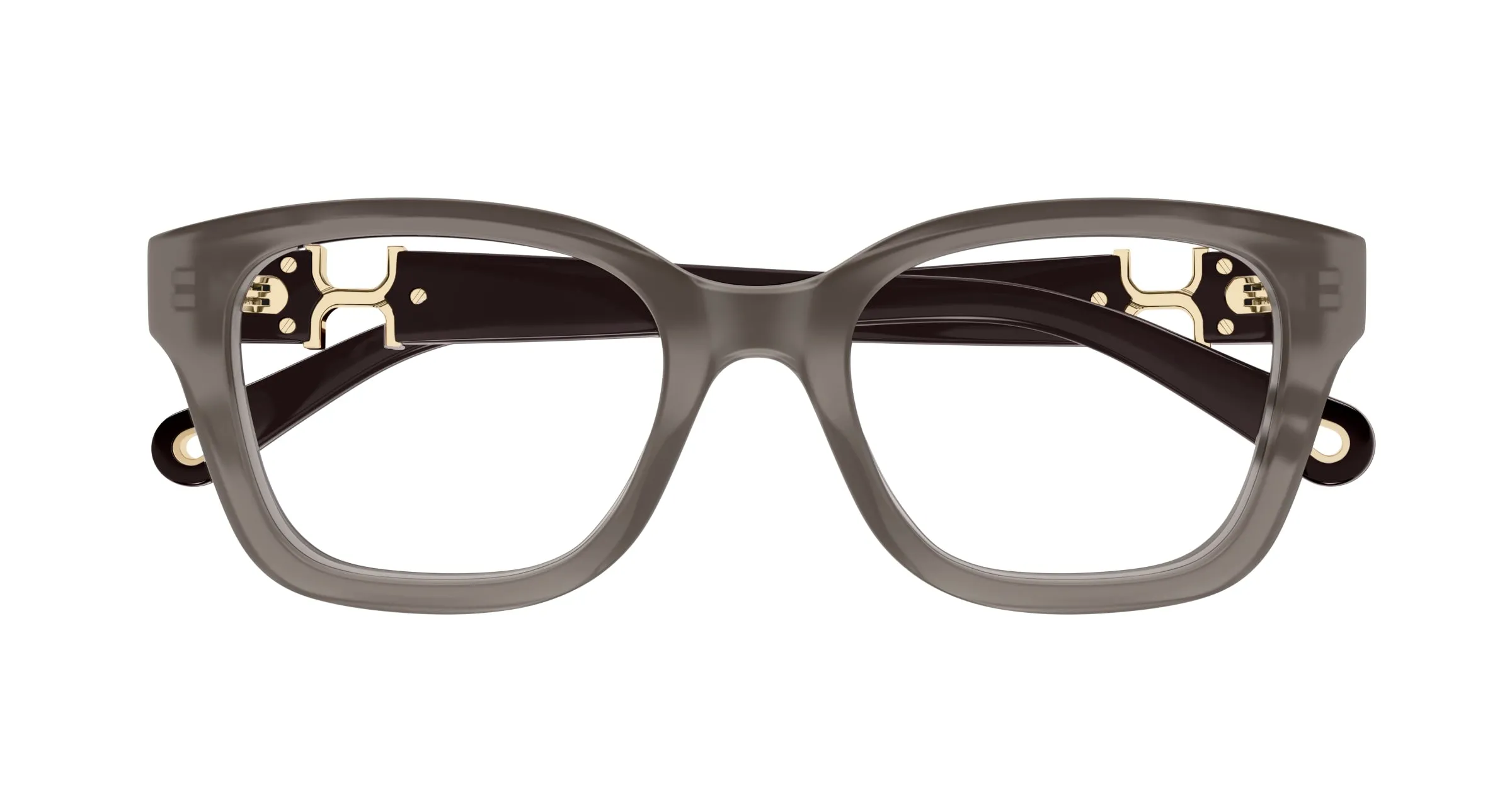 Chloé CH0305O 007 Montature da vista Acetato Grigio Trasparente Squadrata - immagine 2