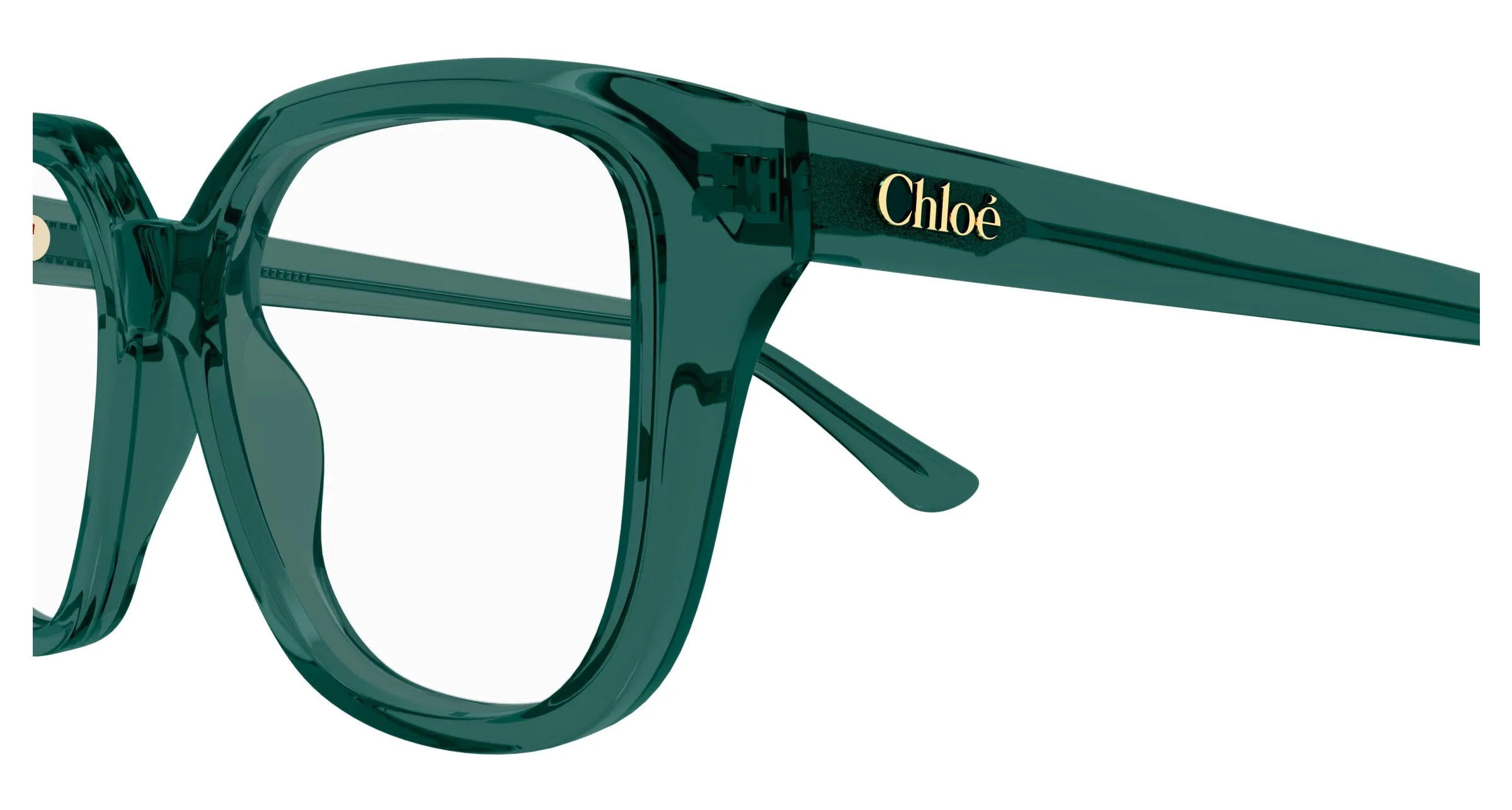 Chloé CH0293O 005 Montature da vista Acetato Verde Trasparente Squadrata - immagine 3