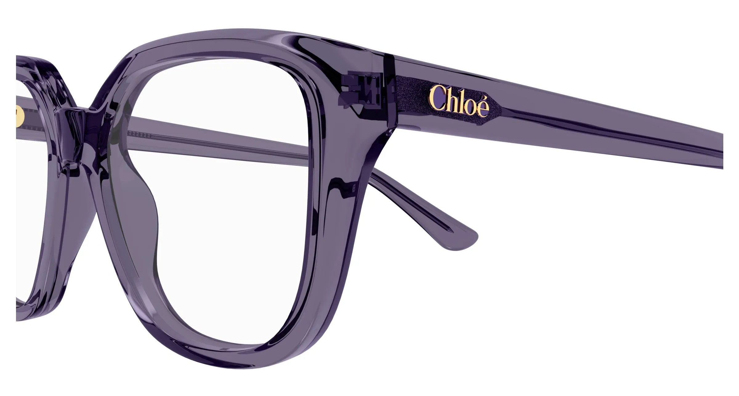 Chloé CH0293O 004 Montature da vista Acetato Viola Trasparente Squadrata - immagine 3