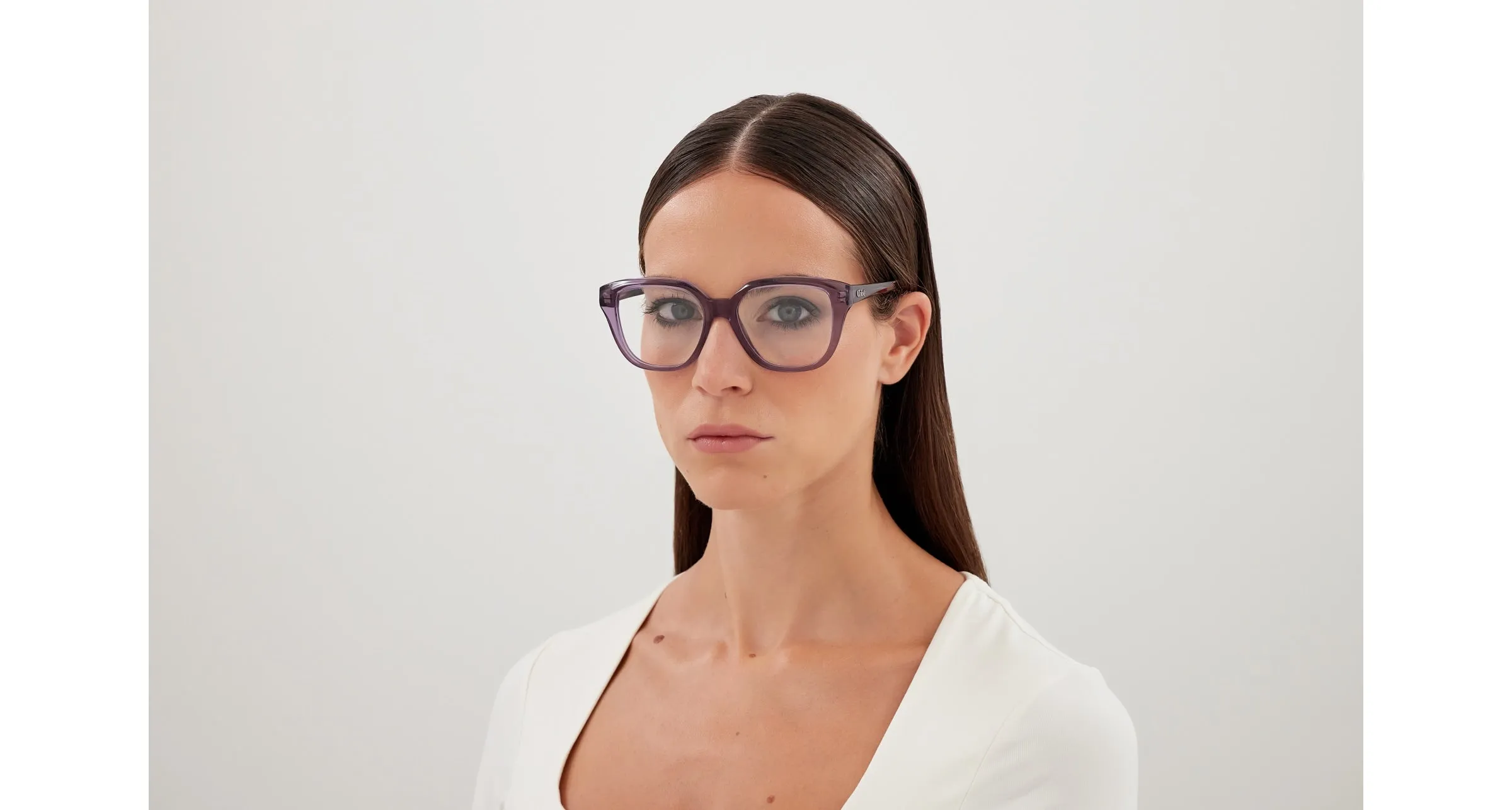 Chloé CH0293O 004 Montature da vista Acetato Viola Trasparente Squadrata - immagine 4