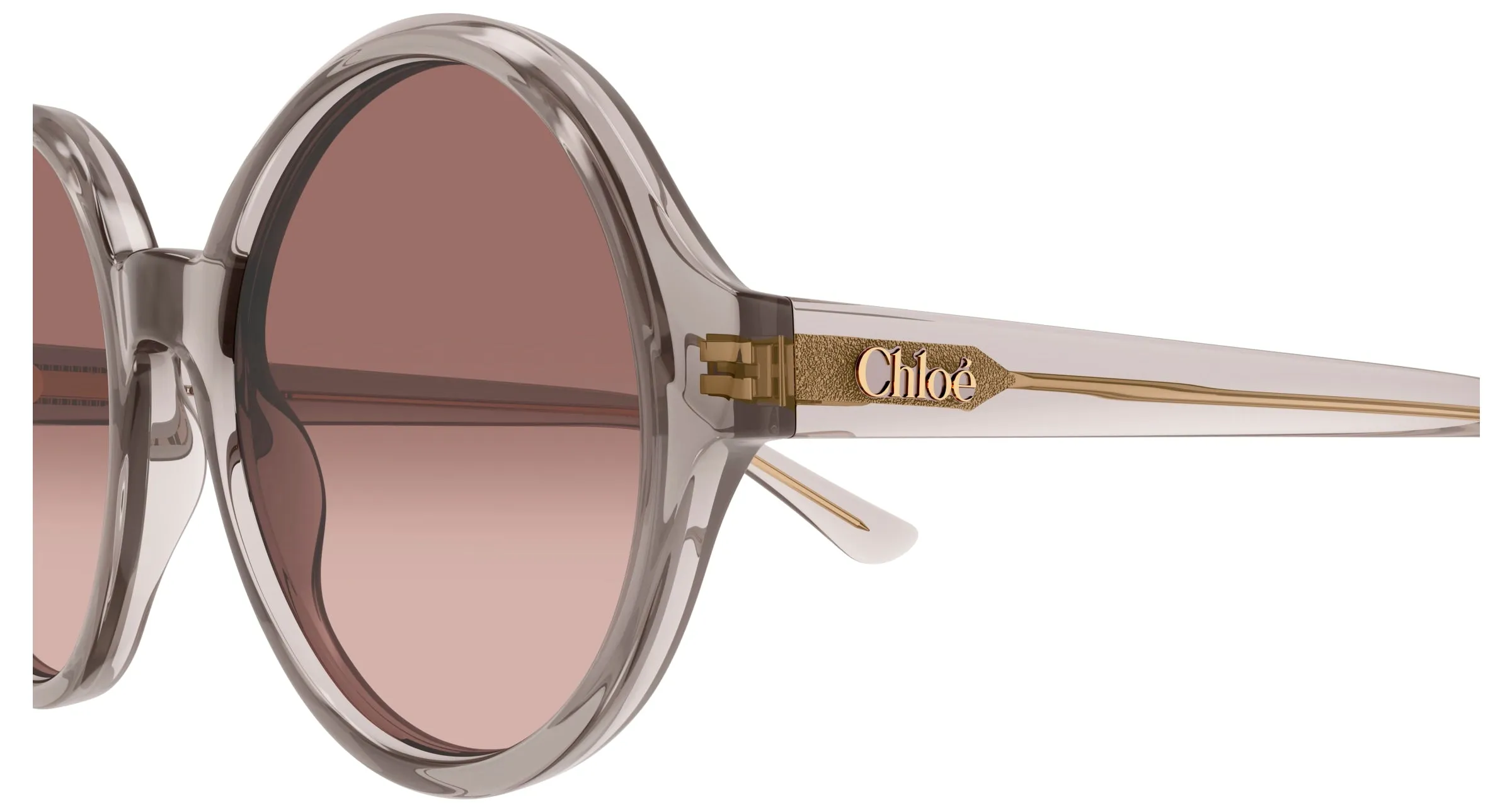 Chloé CH0290S 004 Occhiali da sole Acetato Grigio Marrone Rotonda - immagine 3