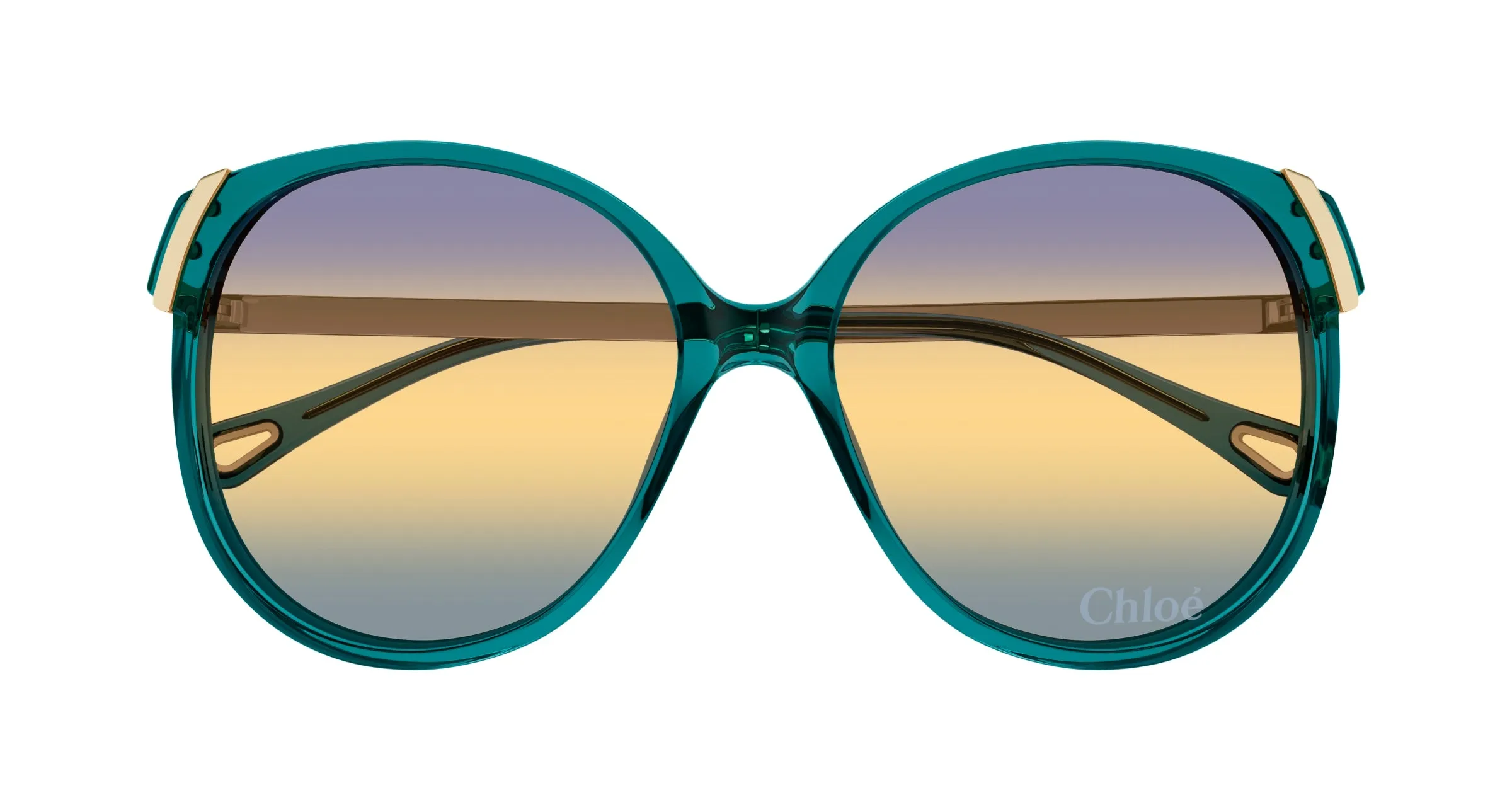 Chloé CH0285S 005 Occhiali da sole Acetato Verde Blu Squadrata - immagine 2