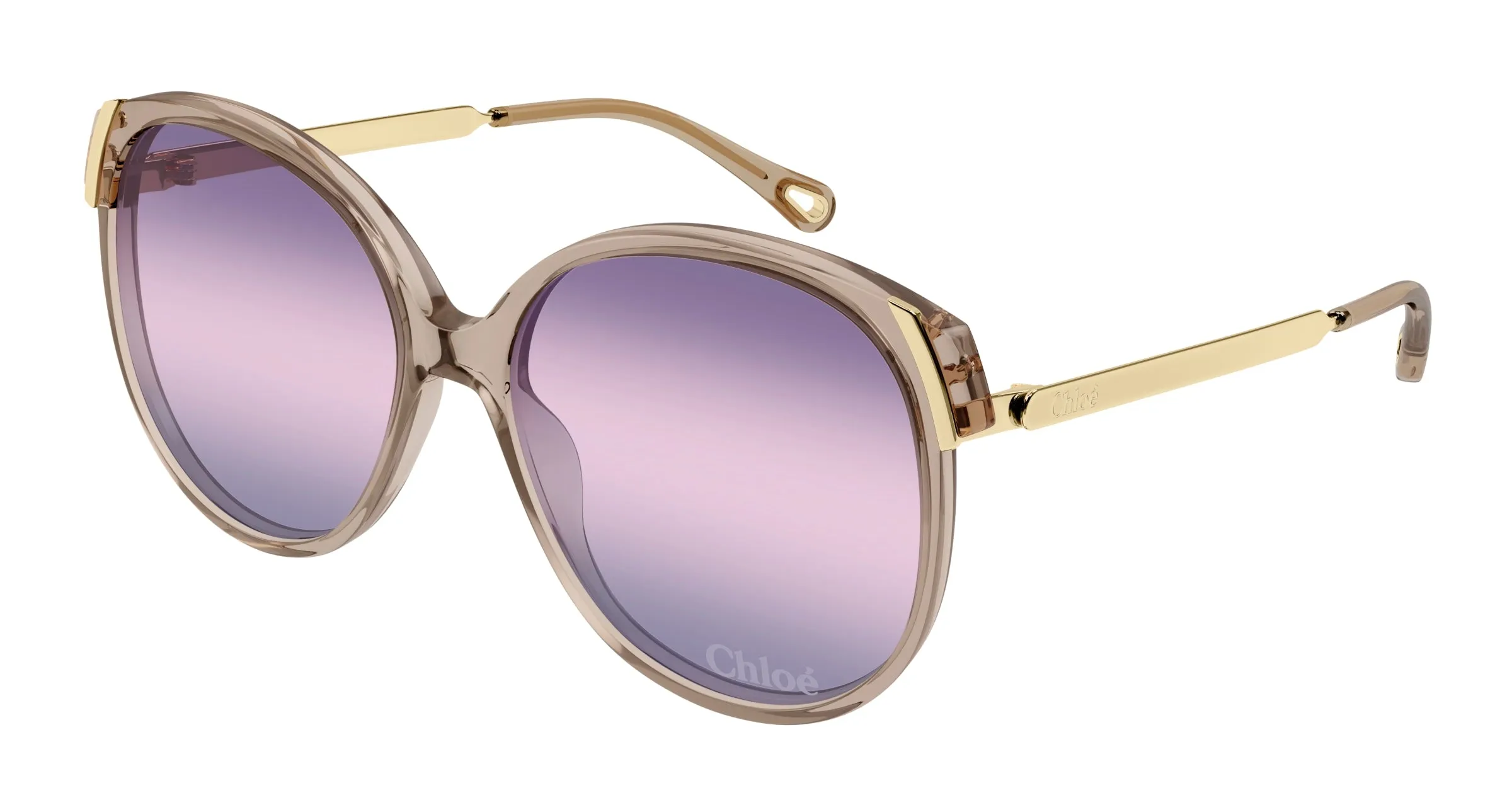 Chloé CH0285S 004 Occhiali da sole Acetato Marrone Viola Squadrata - immagine 1
