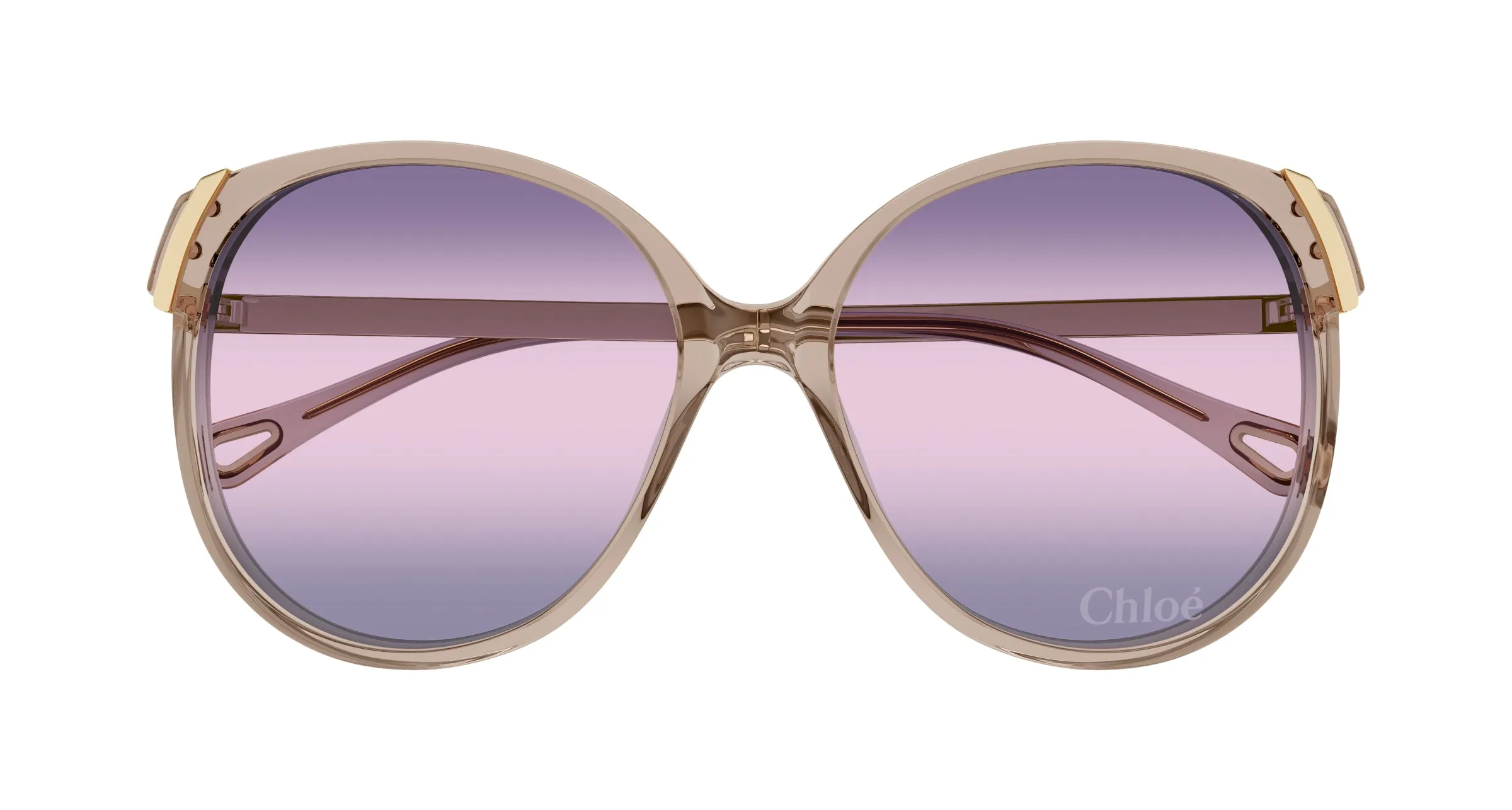 Chloé CH0285S 004 Occhiali da sole Acetato Marrone Viola Squadrata - immagine 2