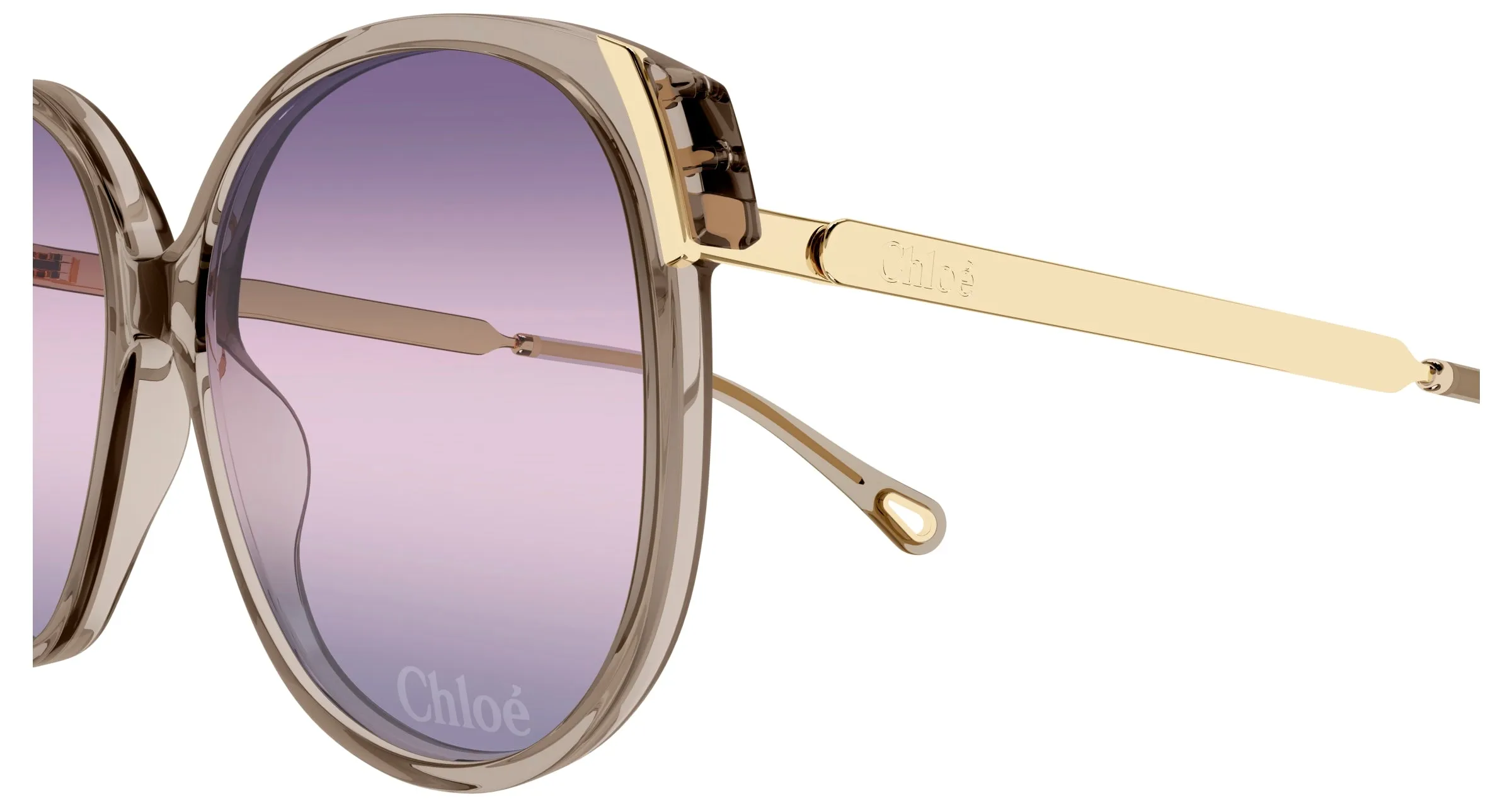 Chloé CH0285S 004 Occhiali da sole Acetato Marrone Viola Squadrata - immagine 3