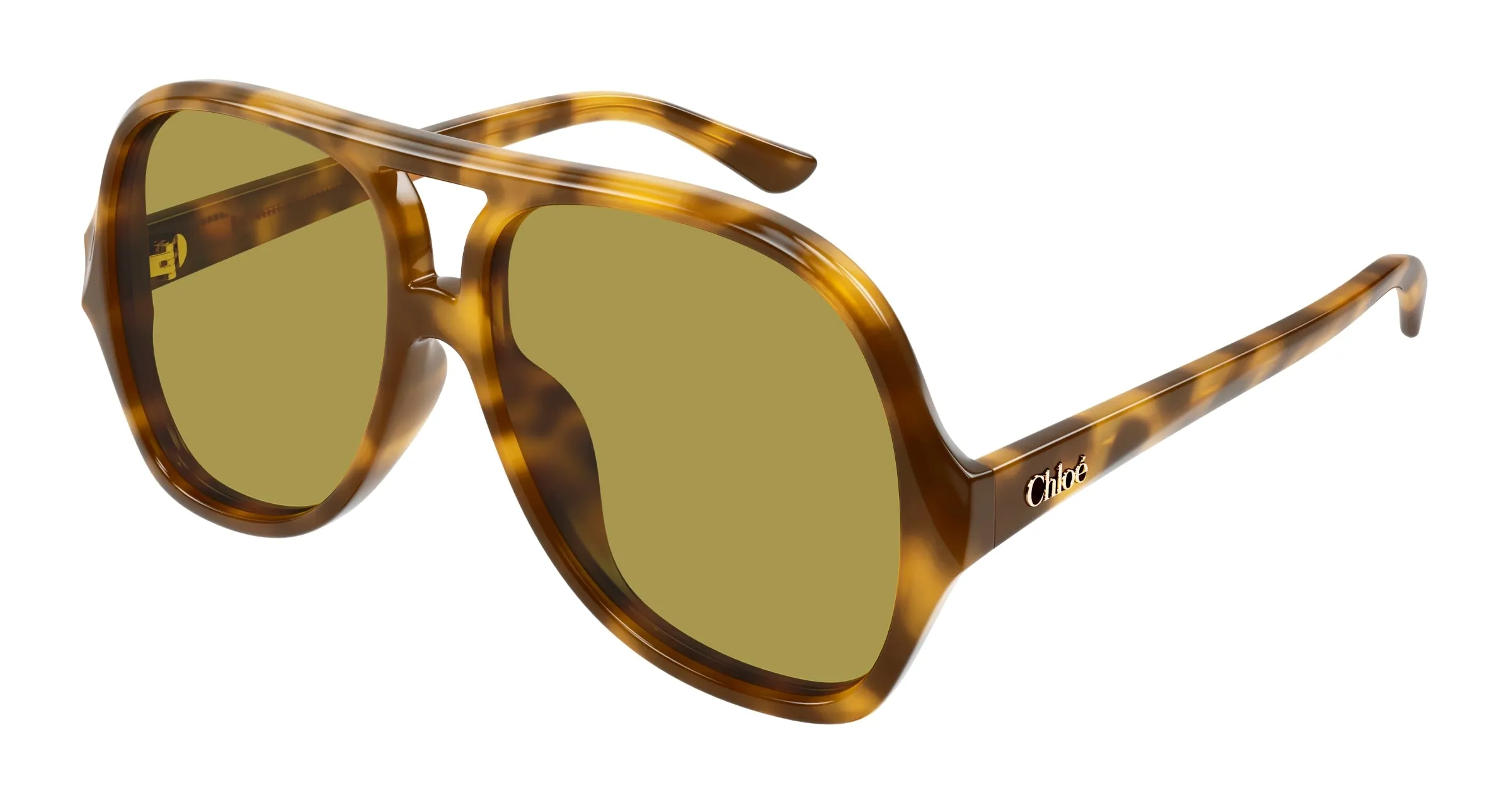 Chloé CH0289S 003 Occhiali da sole Acetato Havana Verde Pilot - immagine 1