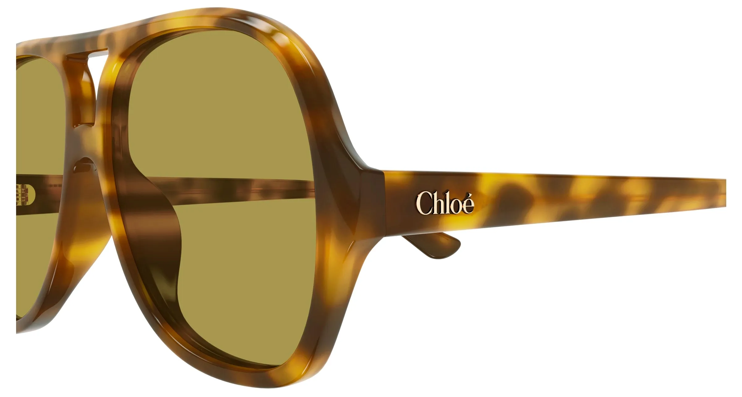 Chloé CH0289S 003 Occhiali da sole Acetato Havana Verde Pilot - immagine 3