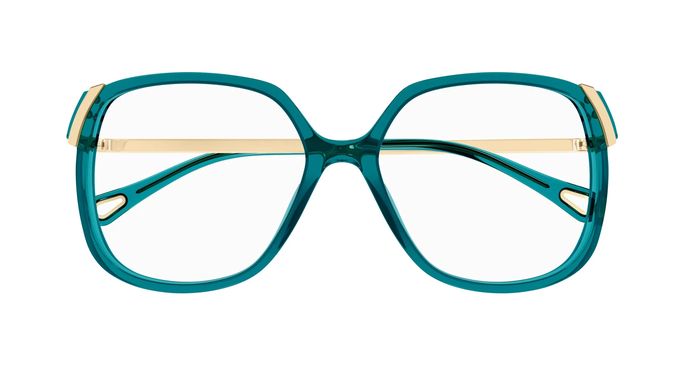 Chloé CH0287O 005 Montature da vista Acetato Verde Trasparente Squadrata - immagine 2