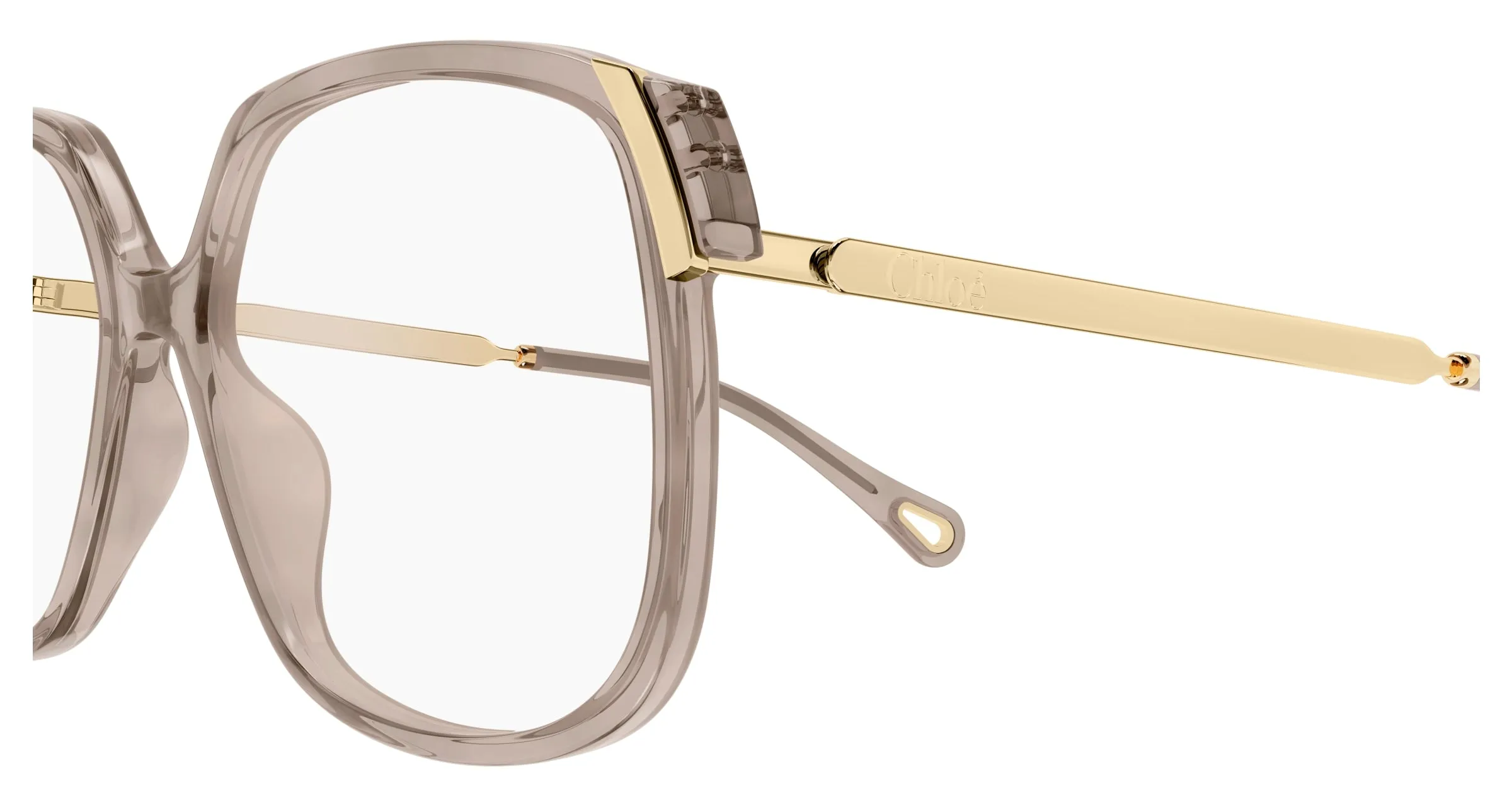 Chloé CH0287O 004 Montature da vista Acetato Marrone Trasparente Squadrata - immagine 3