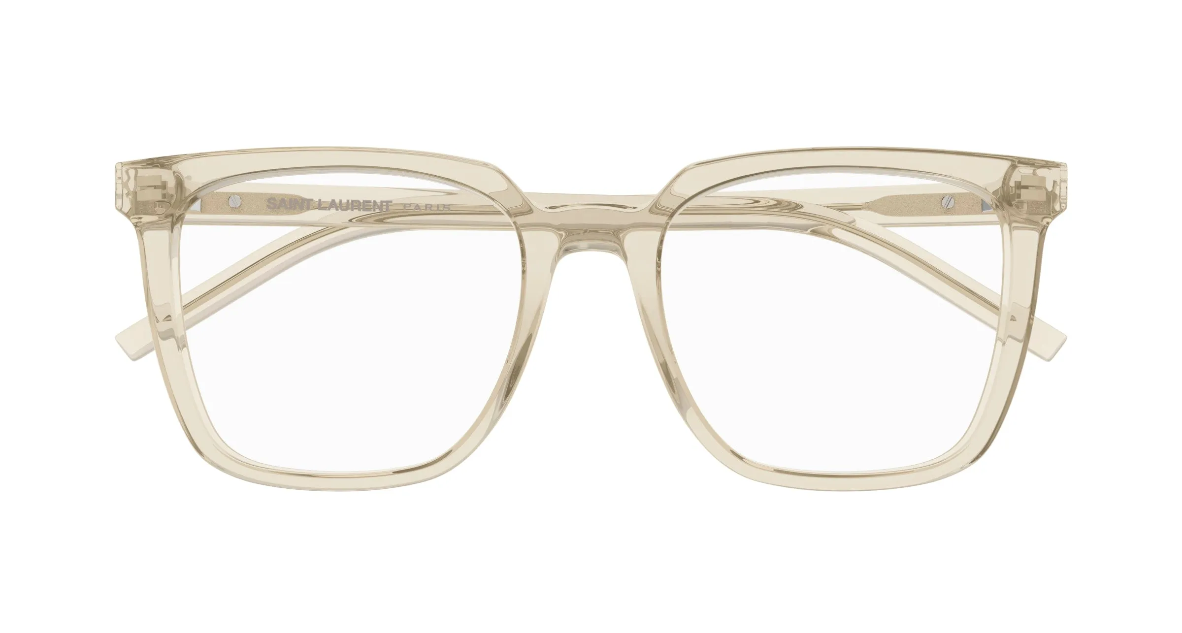 SAINT LAURENT SL M146 OPT 004 Montature da vista Acetato Beige Trasparente Squadrata ["Antiriflesso"] - immagine 2