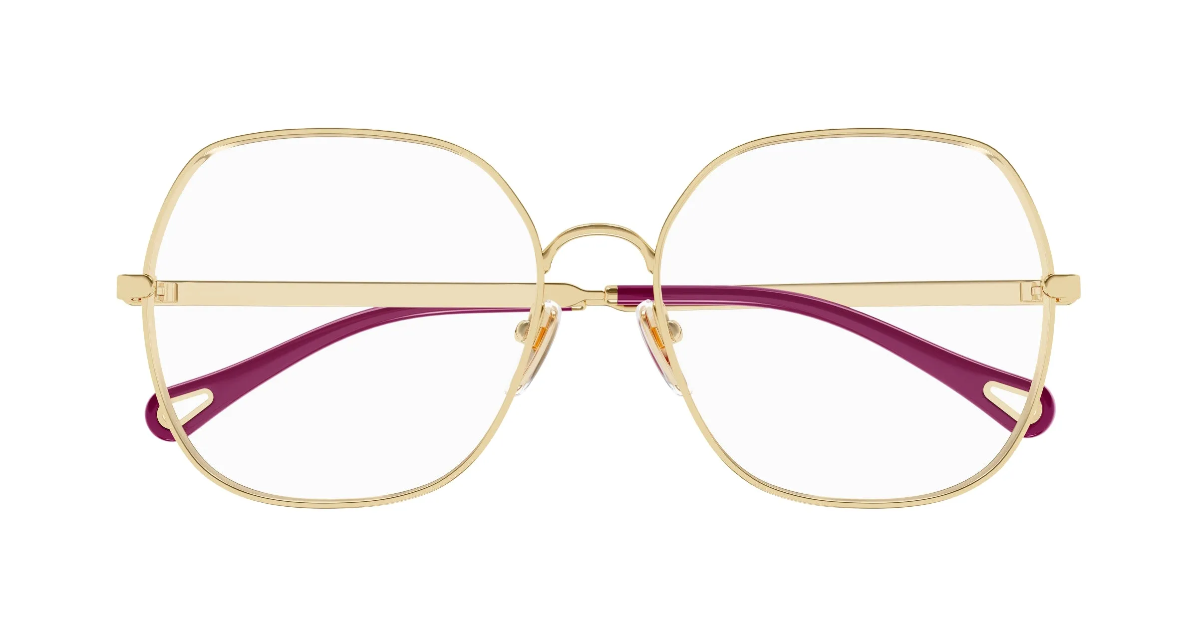 Chloé CH0284O 001 Montature da vista Metallo Oro Trasparente Squadrata - immagine 2