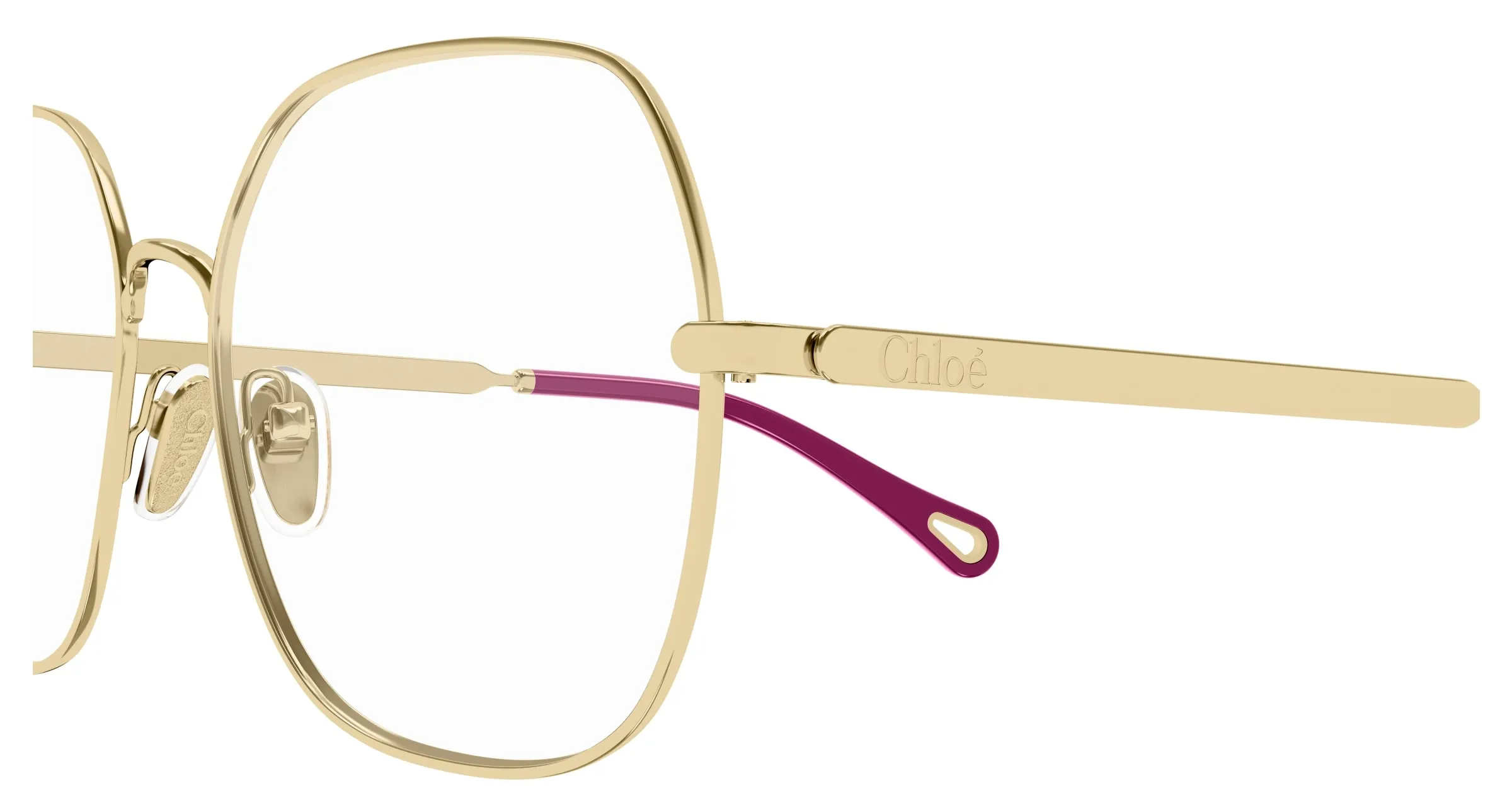Chloé CH0284O 001 Montature da vista Metallo Oro Trasparente Squadrata - immagine 3