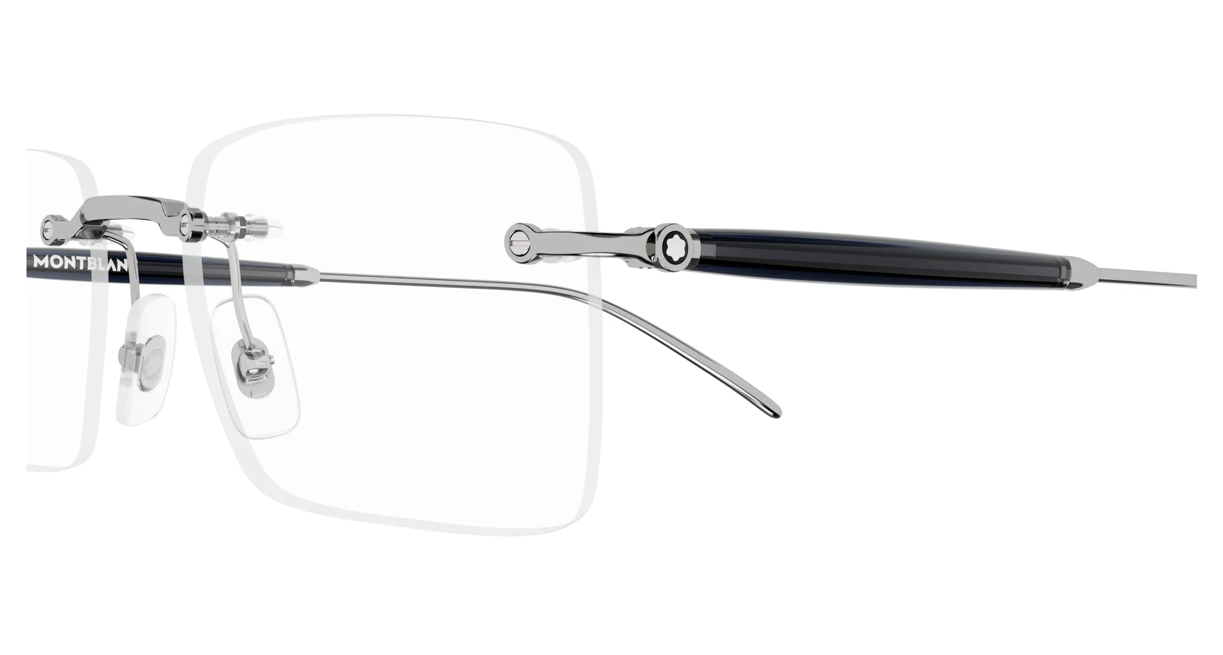 Montblanc MB0411O 004 Montature da vista Metallo Rutenio Trasparente Squadrata - immagine 3