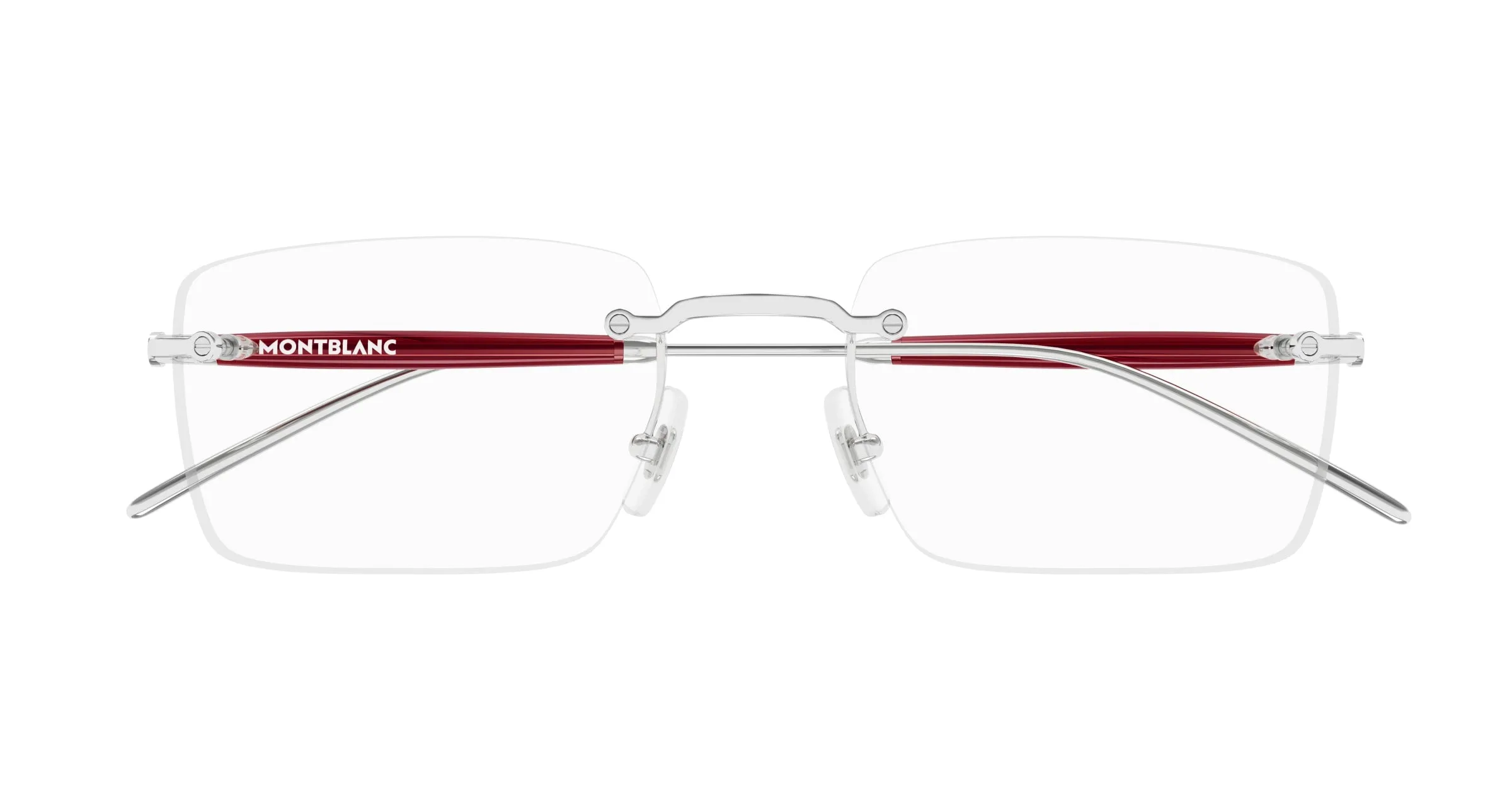 Montblanc MB0411O 003 Montature da vista Metallo Argento Trasparente Squadrata - immagine 2