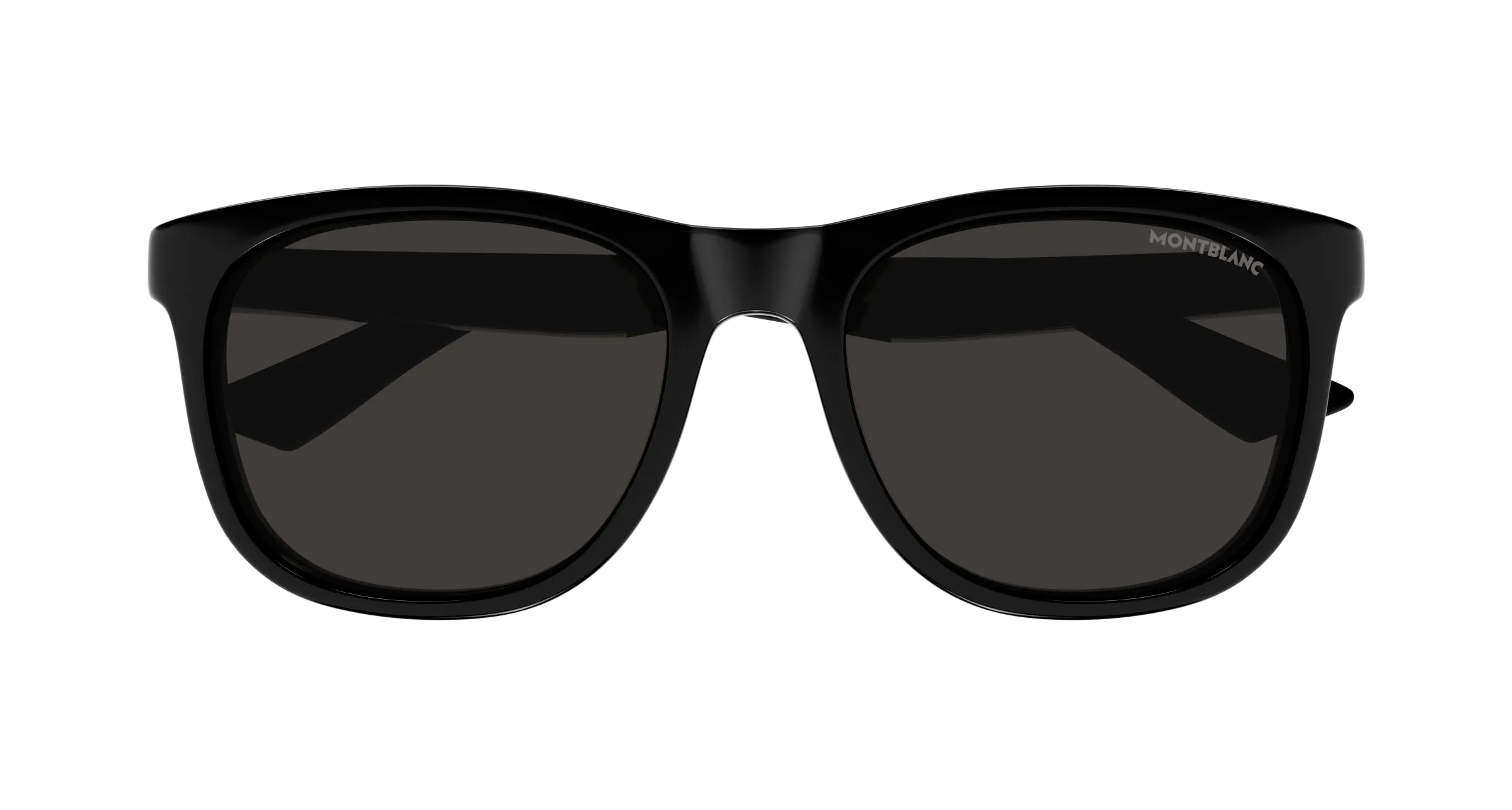 Montblanc MB0400S 001 Occhiali da sole Iniettato Nero Grigio Squadrata - immagine 2