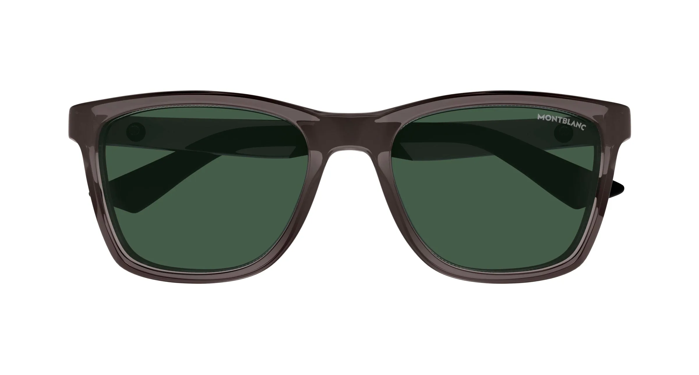Montblanc MB0399S 003 Occhiali da sole Iniettato Grigio Verde Squadrata - immagine 2