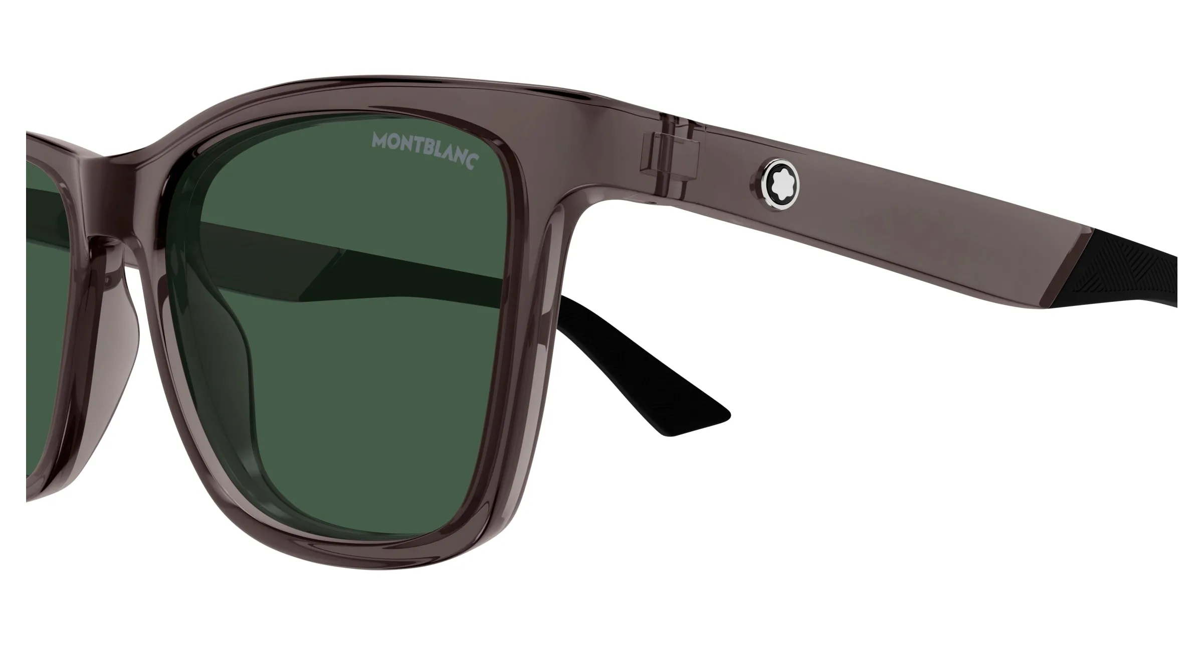 Montblanc MB0399S 003 Occhiali da sole Iniettato Grigio Verde Squadrata - immagine 3