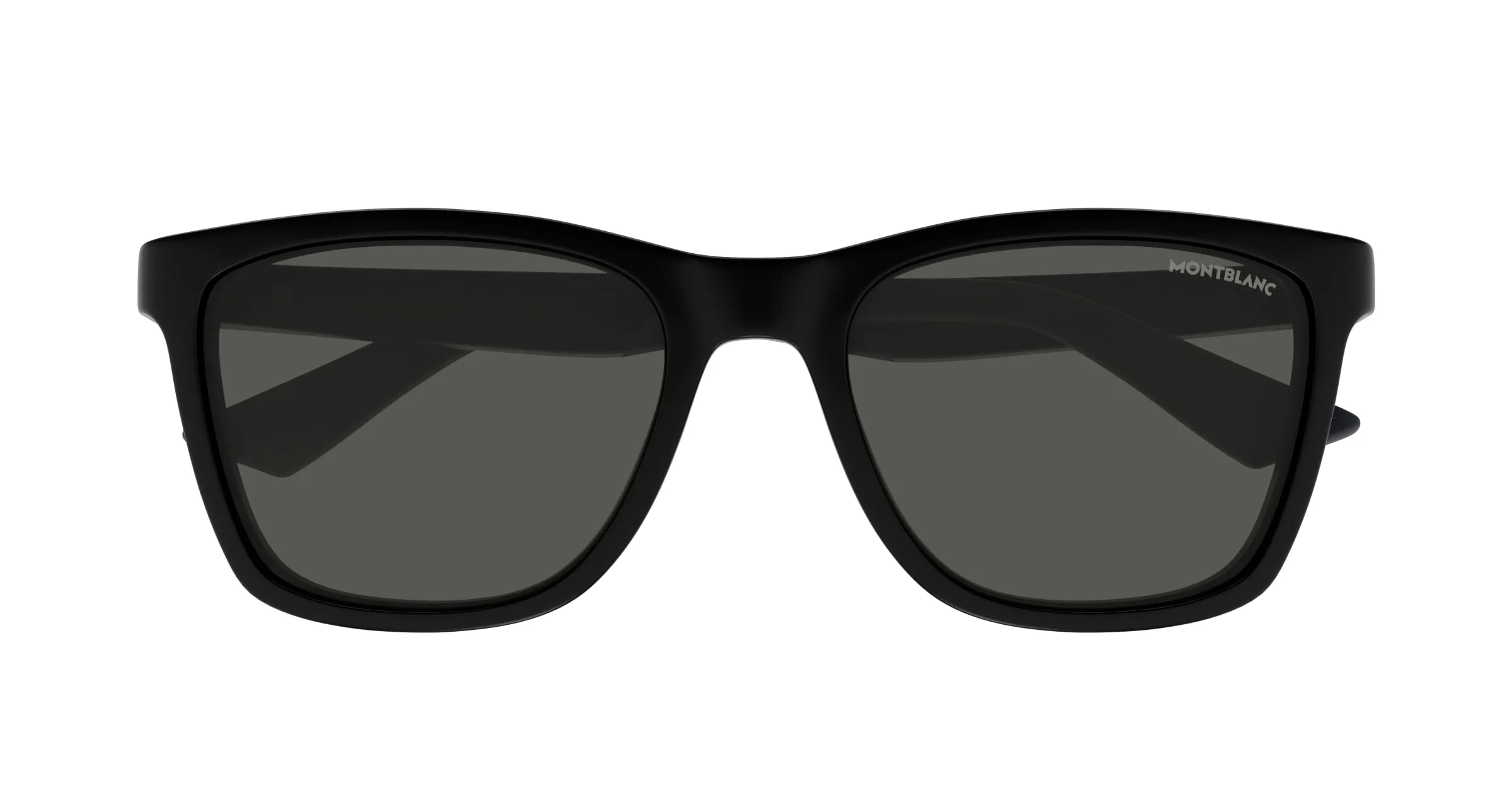 Montblanc MB0399S 002 Occhiali da sole Iniettato Nero Grigio Squadrata - immagine 2