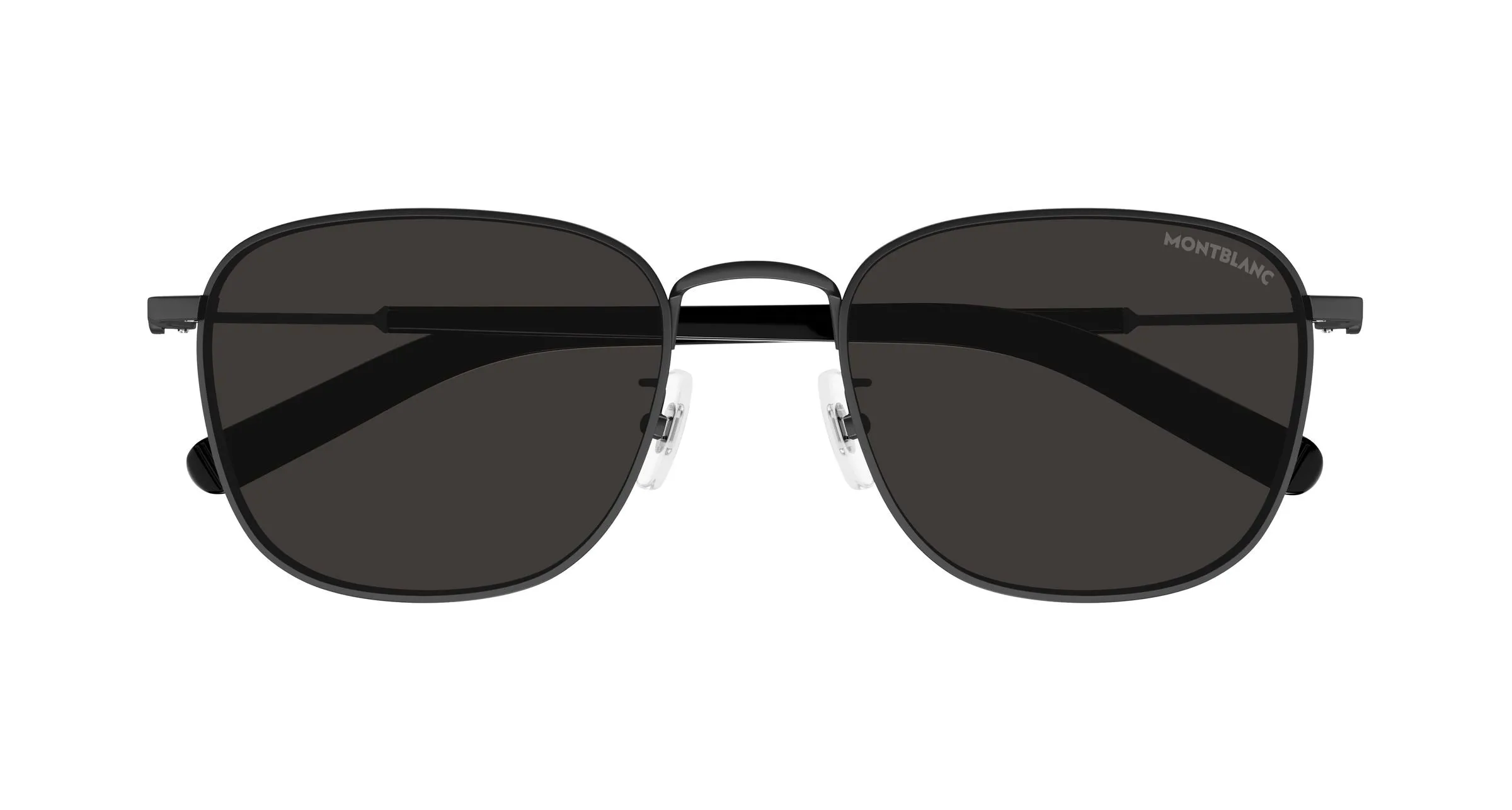 Montblanc MB0392SA 001 Occhiali da sole Metallo Nero Grigio Squadrata - immagine 3