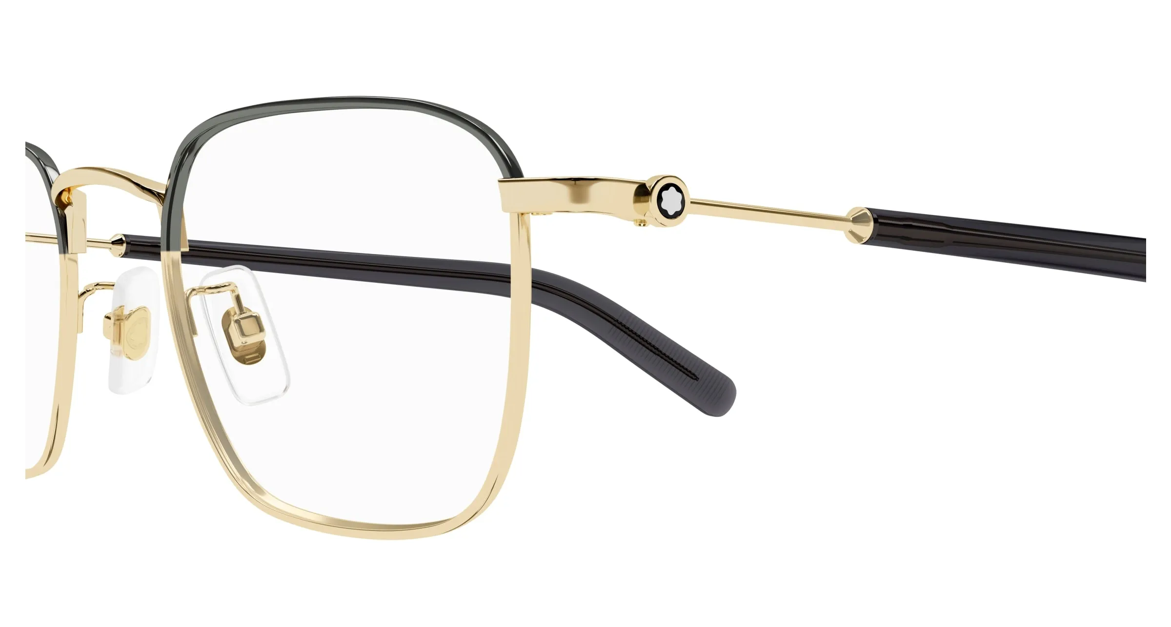 Montblanc MB0389O 008 Montature da vista Metallo Oro Trasparente Squadrata - immagine 3