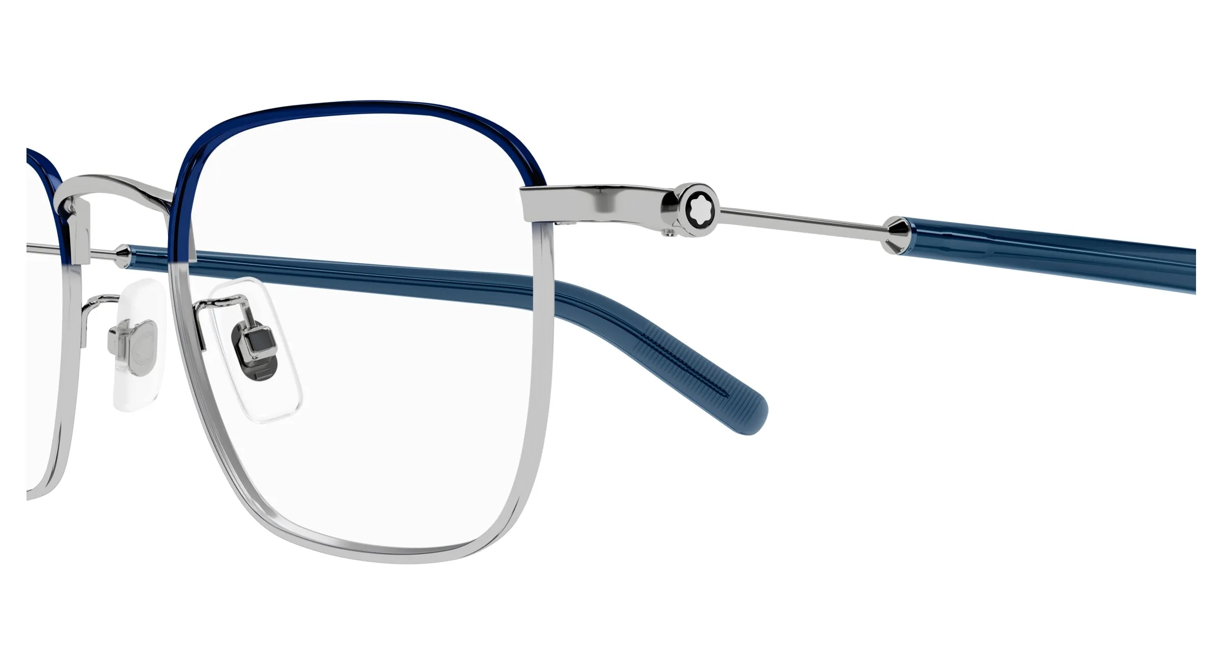 Montblanc MB0389O 004 Montature da vista Metallo Argento Trasparente Squadrata - immagine 3