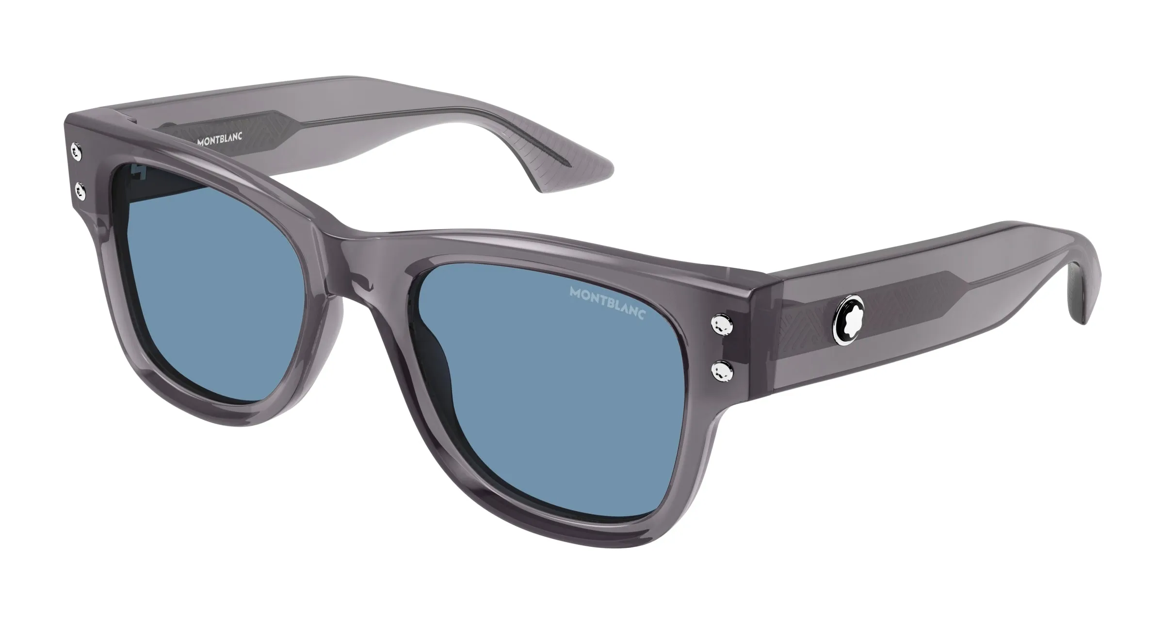 Montblanc MB0381S 004 Occhiali da sole Acetato Grigio Squadrata - immagine 1