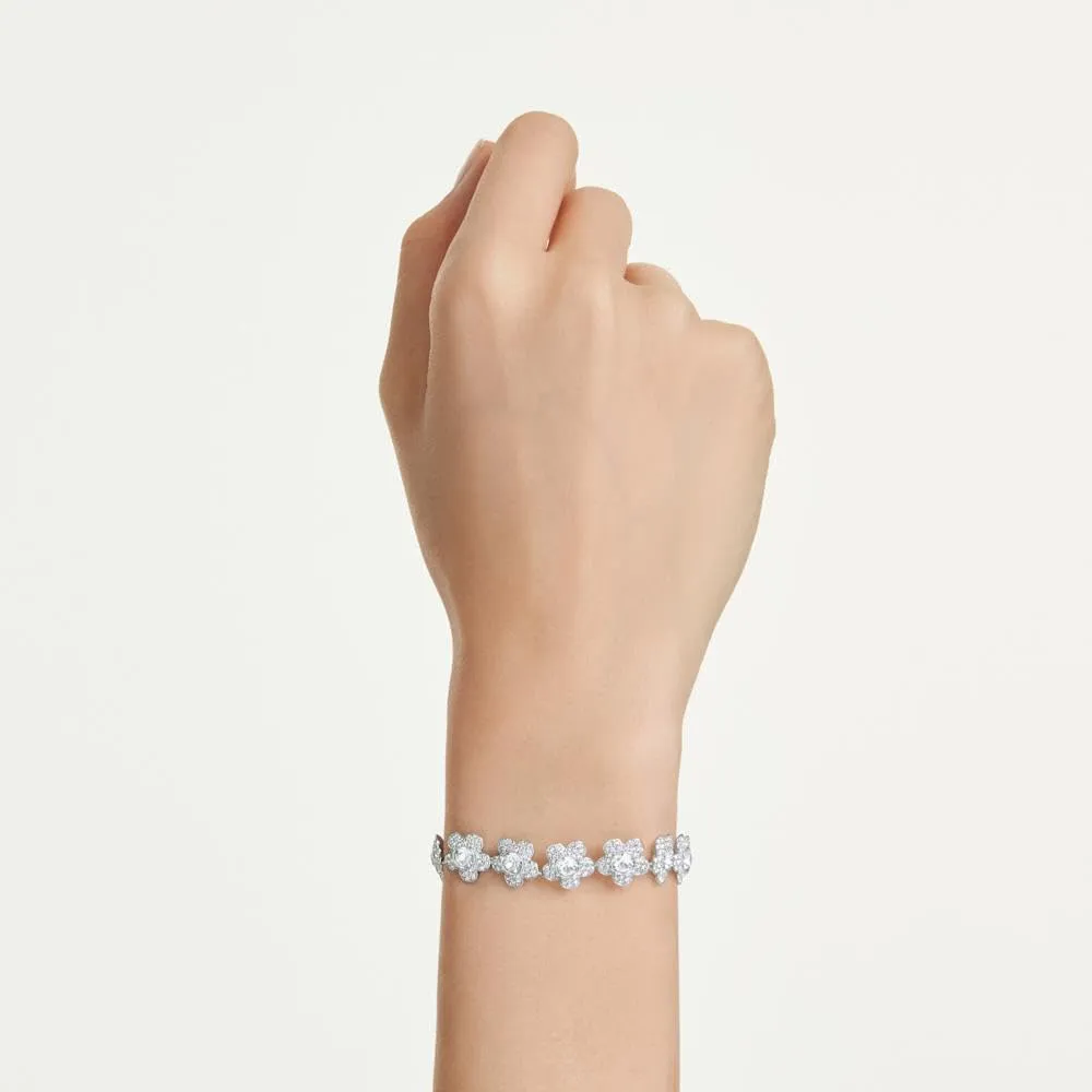 Swarovski x Ariana Grande Braccialetto, Taglio Round, Fiore, Bianco, Placcato rodio - immagine 6