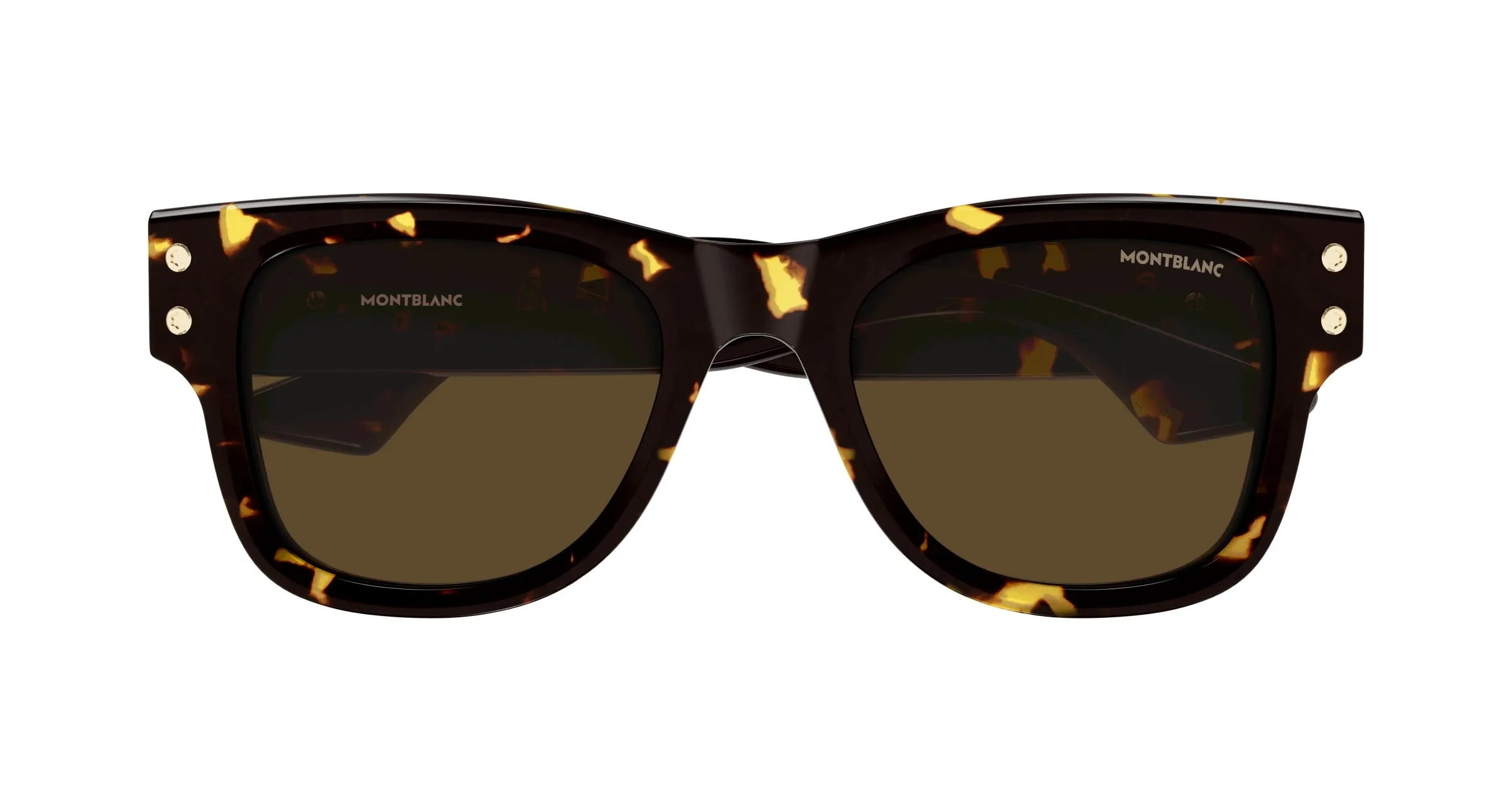 Montblanc MB0381S 003 Occhiali da sole Acetato Havana Marrone Squadrata - immagine 2