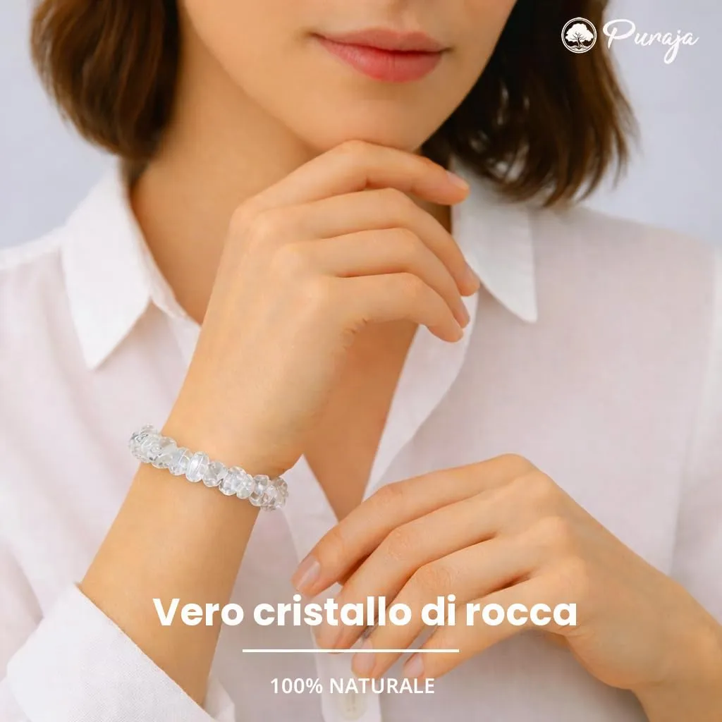 PURAJA Bracciale in vera pietra preziosa naturale: tormalina | Bracciale splendente in minerali di alta qualità, Eine Grösse, Gemma, Tormalina - immagine 2