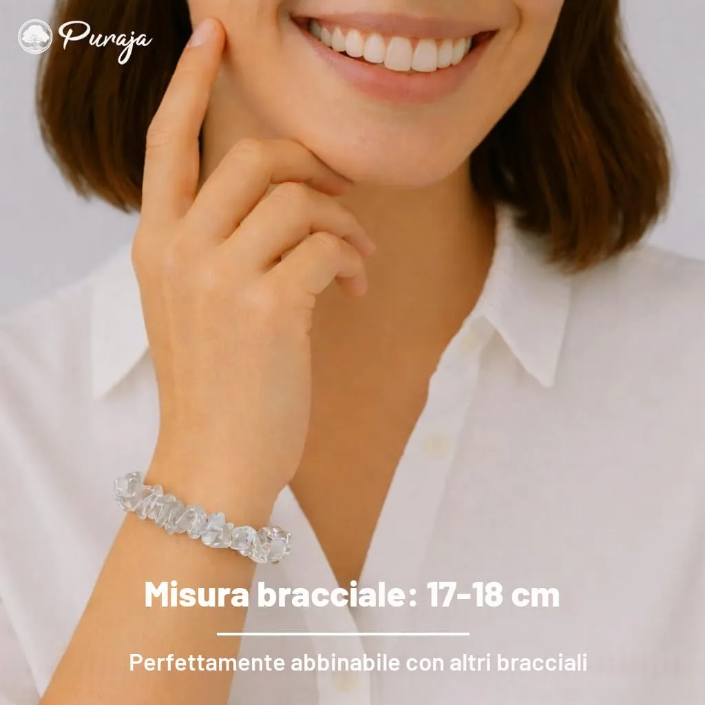 PURAJA Bracciale in vera pietra preziosa naturale: tormalina | Bracciale splendente in minerali di alta qualità, Eine Grösse, Gemma, Tormalina - immagine 4