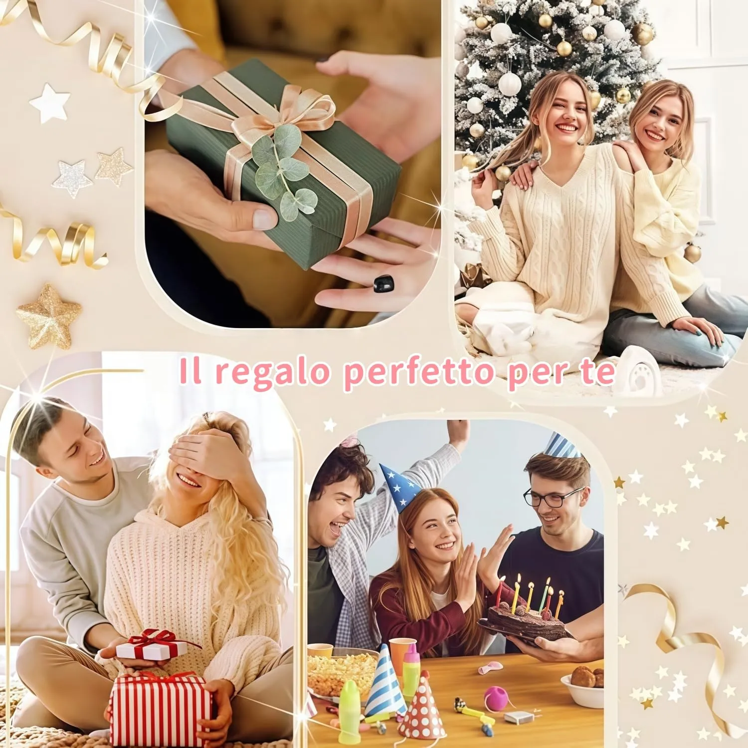 PulangRen Bracciale da Donna con Quadrifoglio, in Acciaio Inox, alla Moda, Idee Regalo Donna Mamma Amica Sorelle Regali Natale Donna Regalo Compleanno Anniversario San Valentino per Lei (Nero) - immagine 7