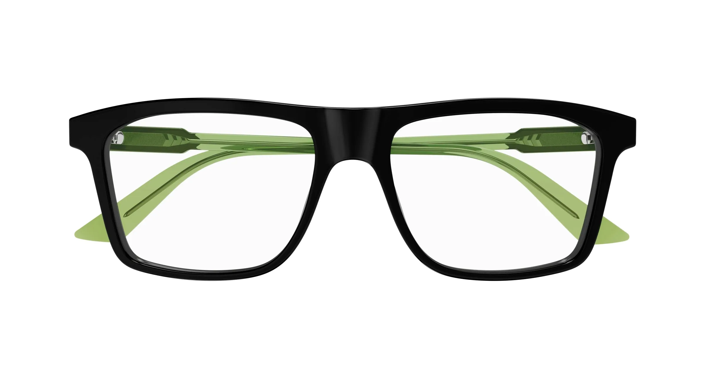 Gucci GG1820O 003 Montature da vista Acetato Nero Trasparente Squadrata - immagine 2